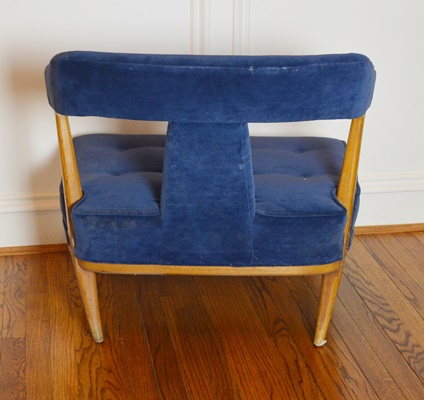Mid Century Modern Navy Upholstered Chair | EBTH