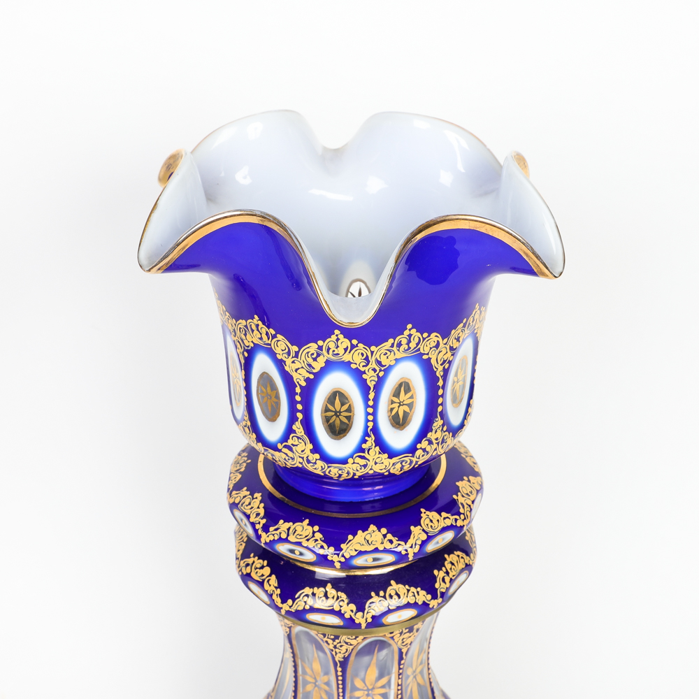 Bohemian Cased Glass Oil Lamps EBTH