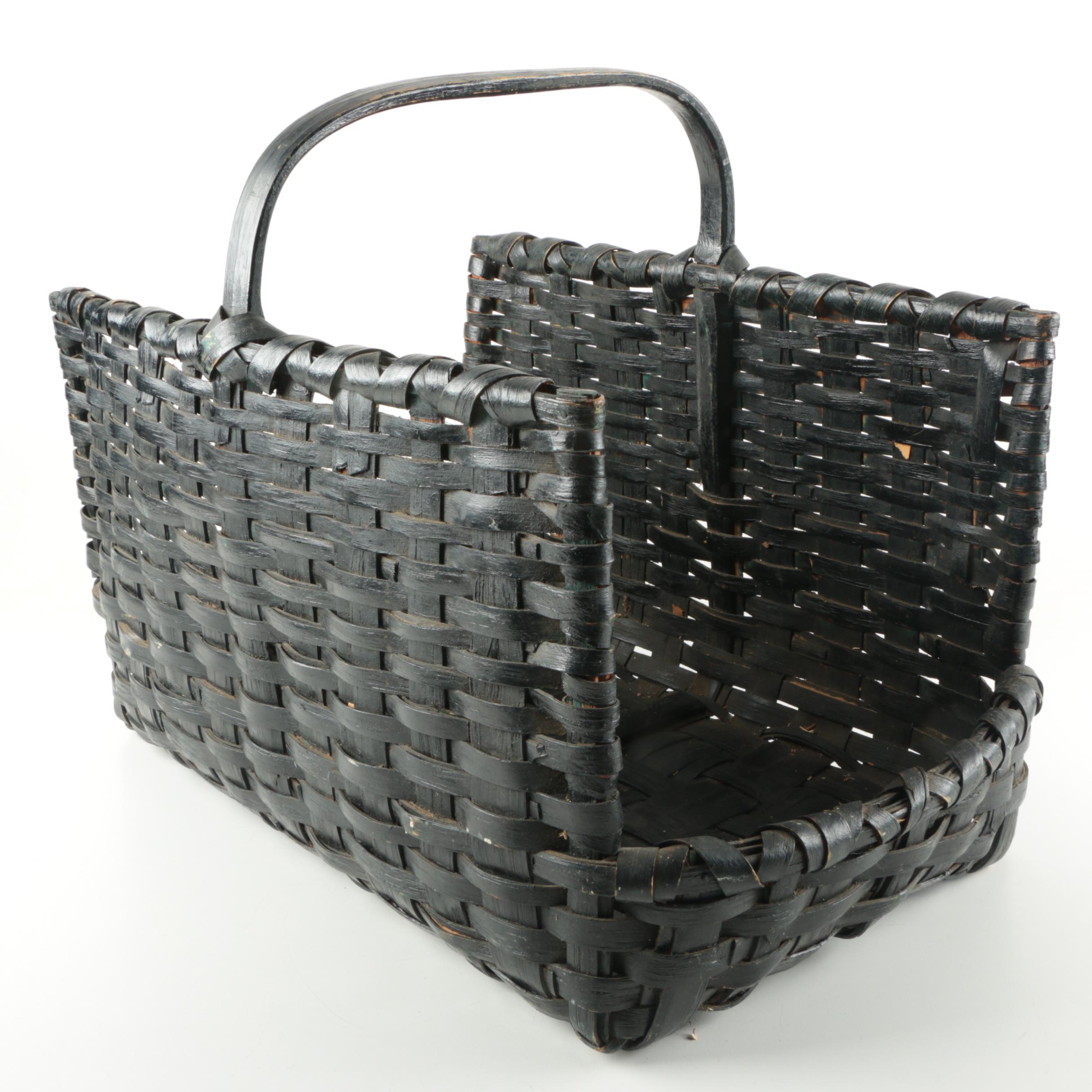 Woven Firewood Basket EBTH