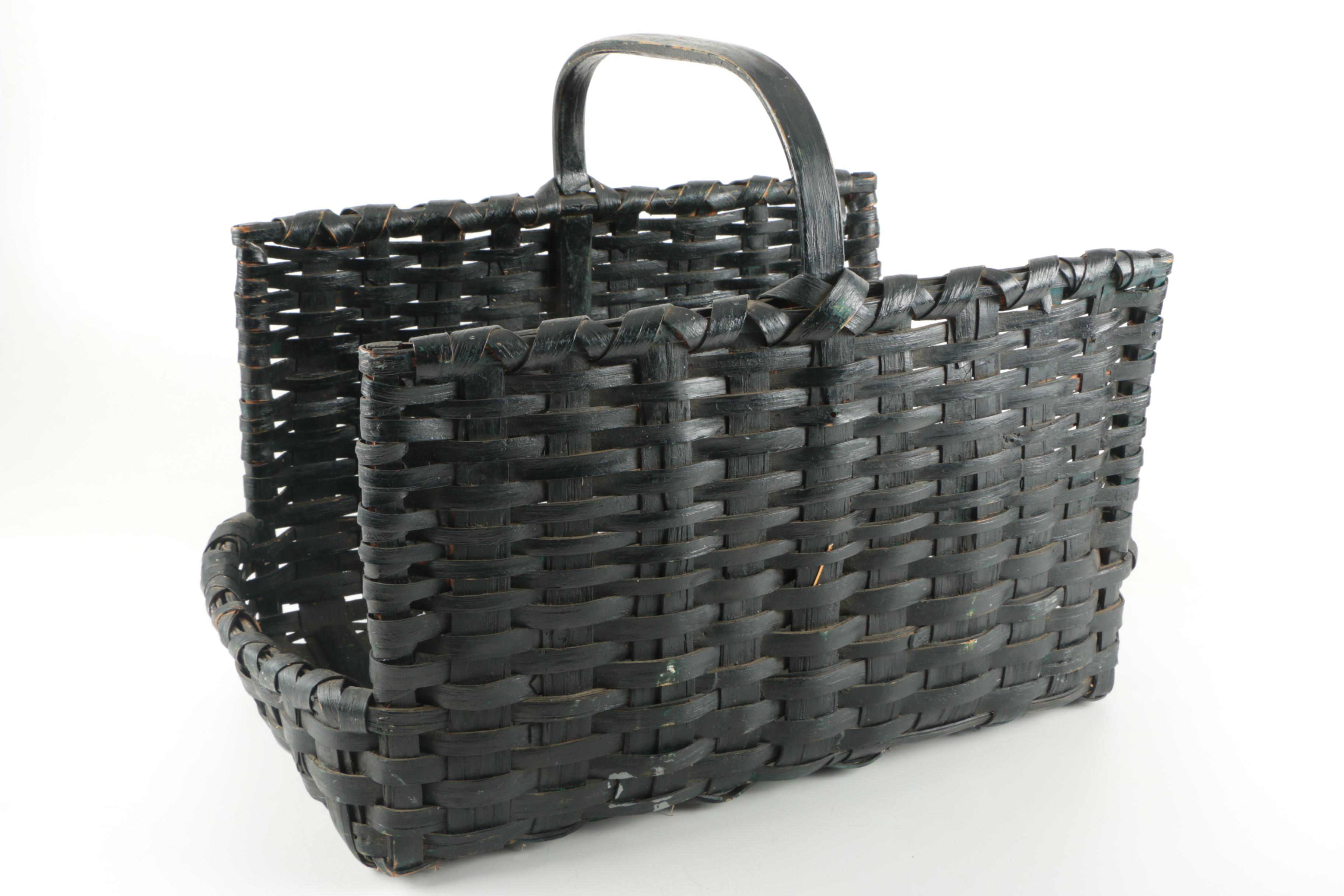 Woven Firewood Basket EBTH