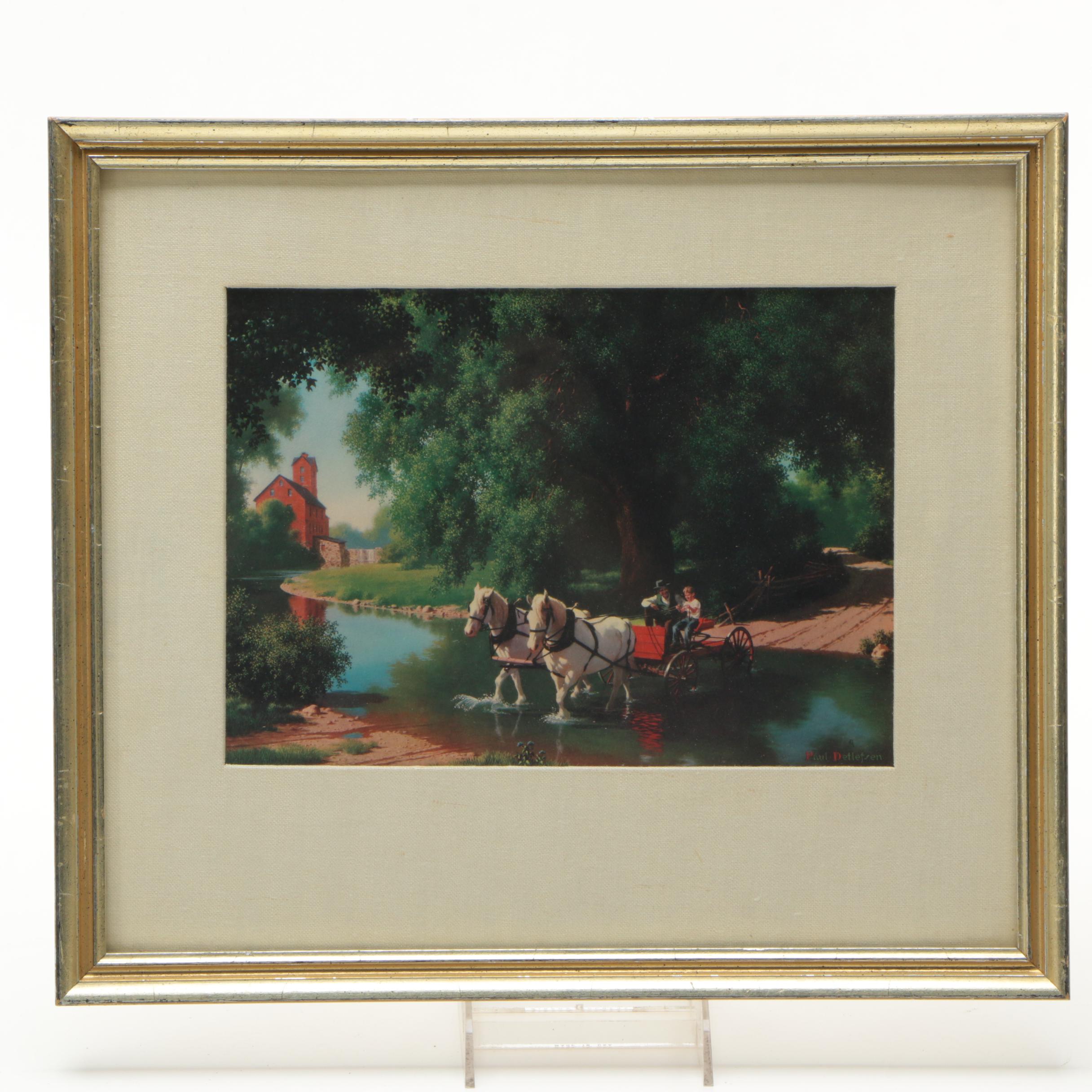 Offset Lithograph After Paul Detlefsen "The Big Moment" EBTH