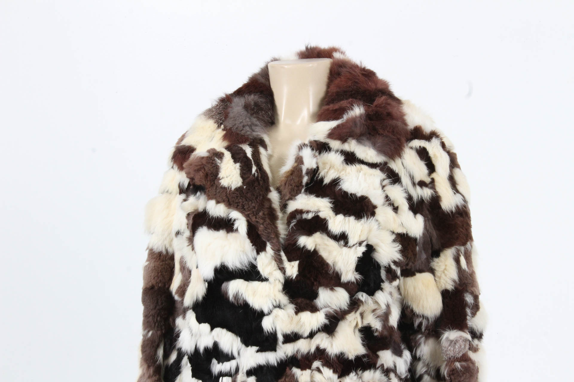 Vintage Patchwork Rabbit Fur Coat | EBTH