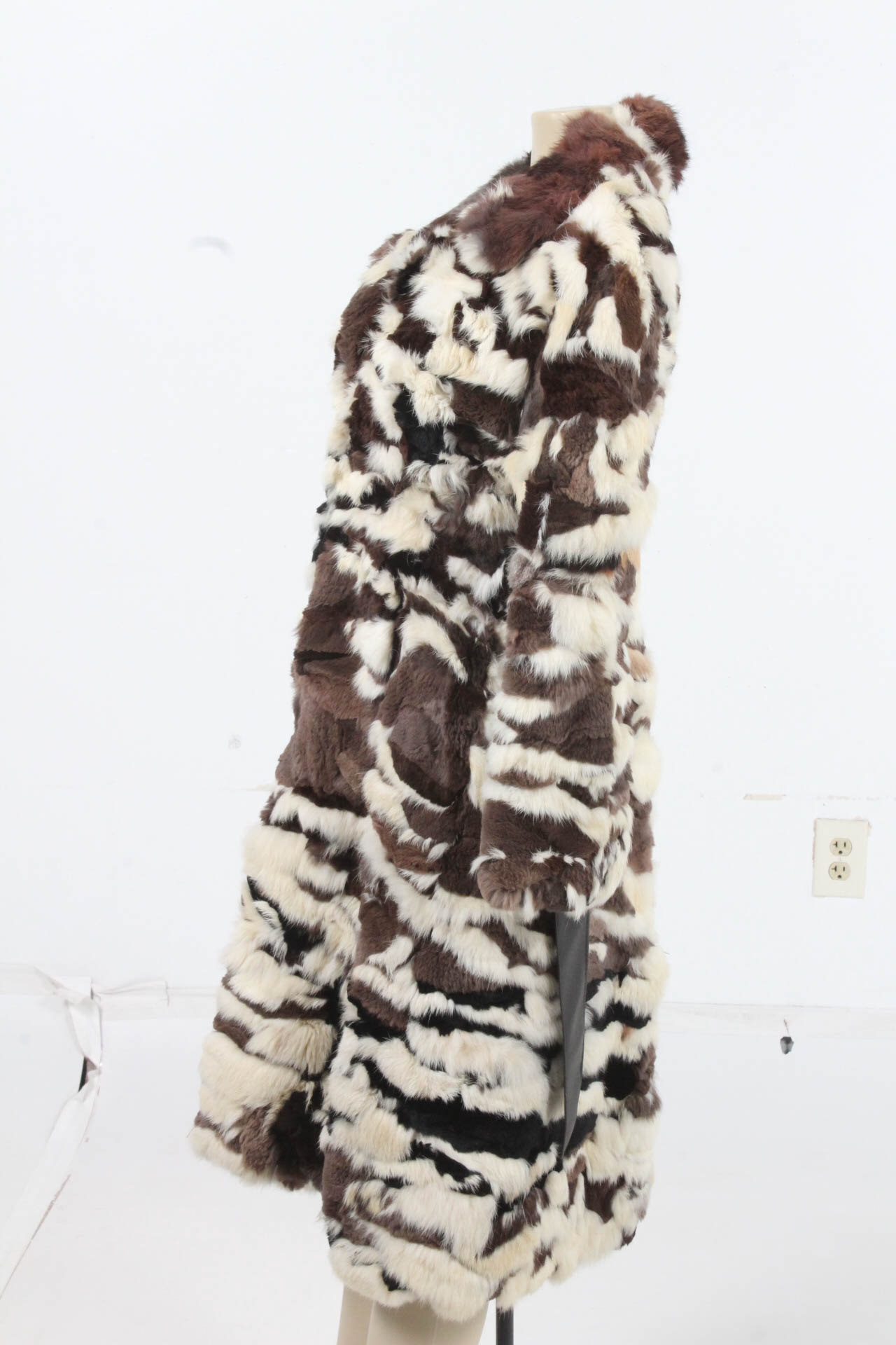 Vintage Patchwork Rabbit Fur Coat EBTH