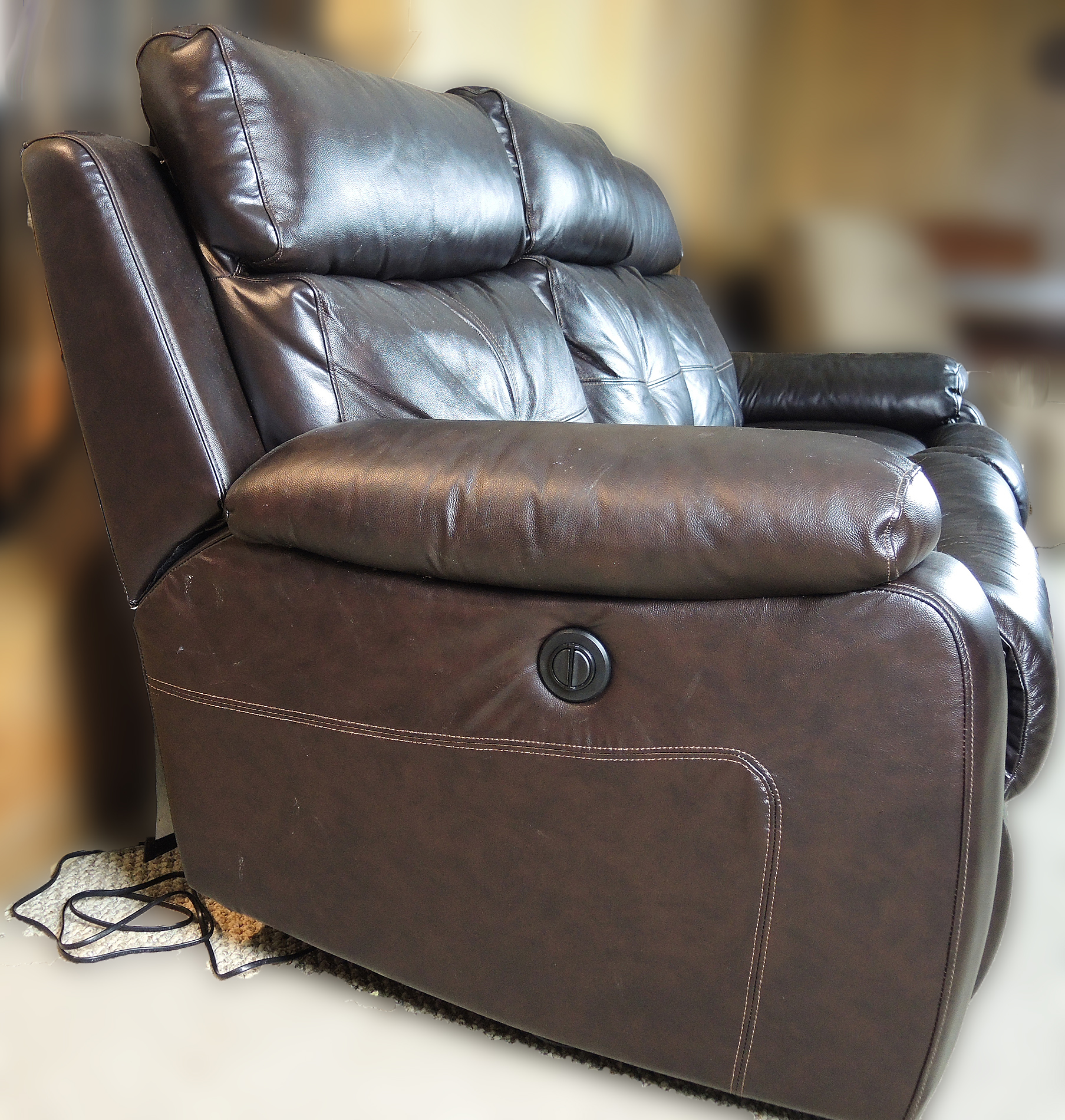 Leggett & Platt Leather Reclining Sofa EBTH