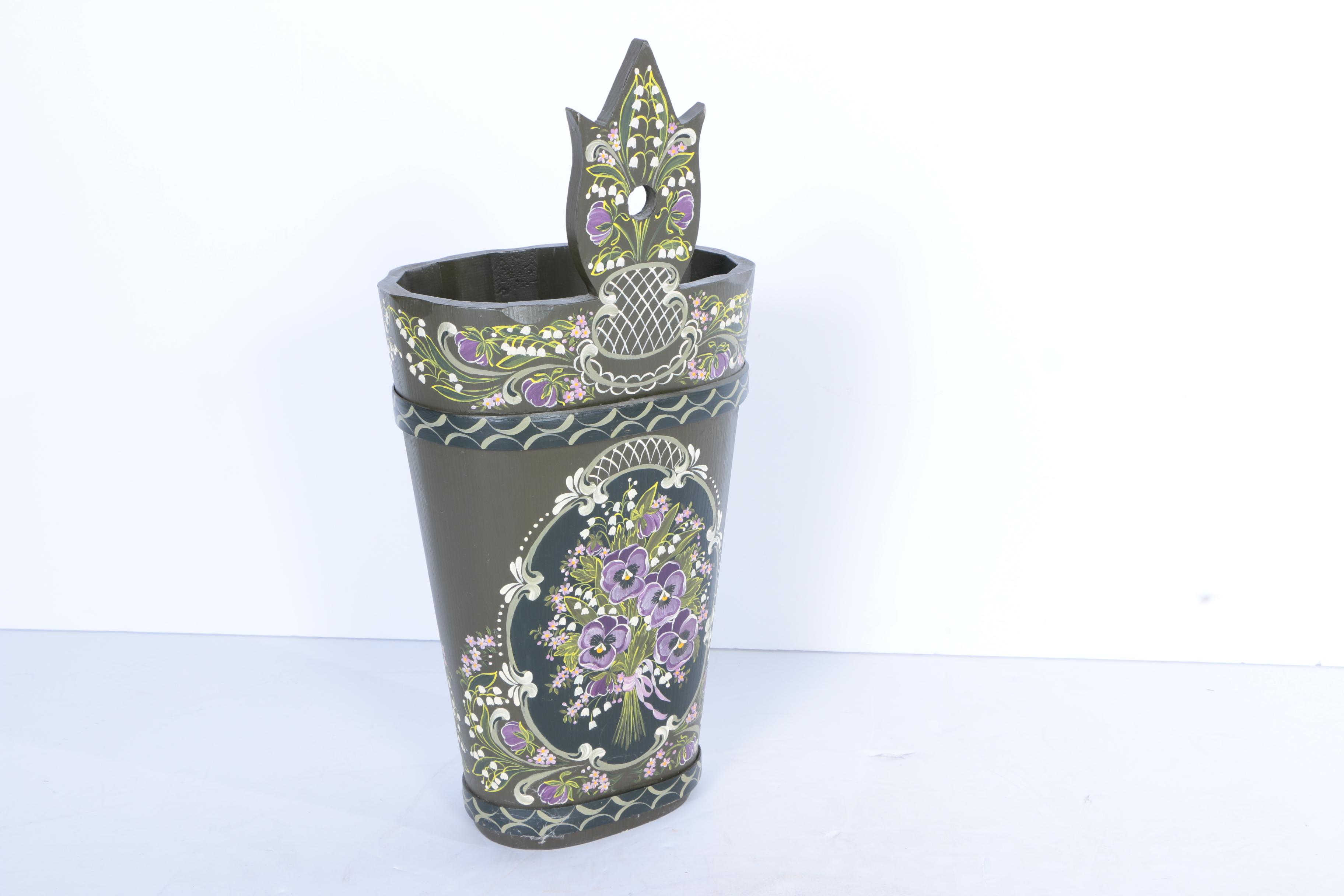 Hand Painted Umbrella Stand EBTH