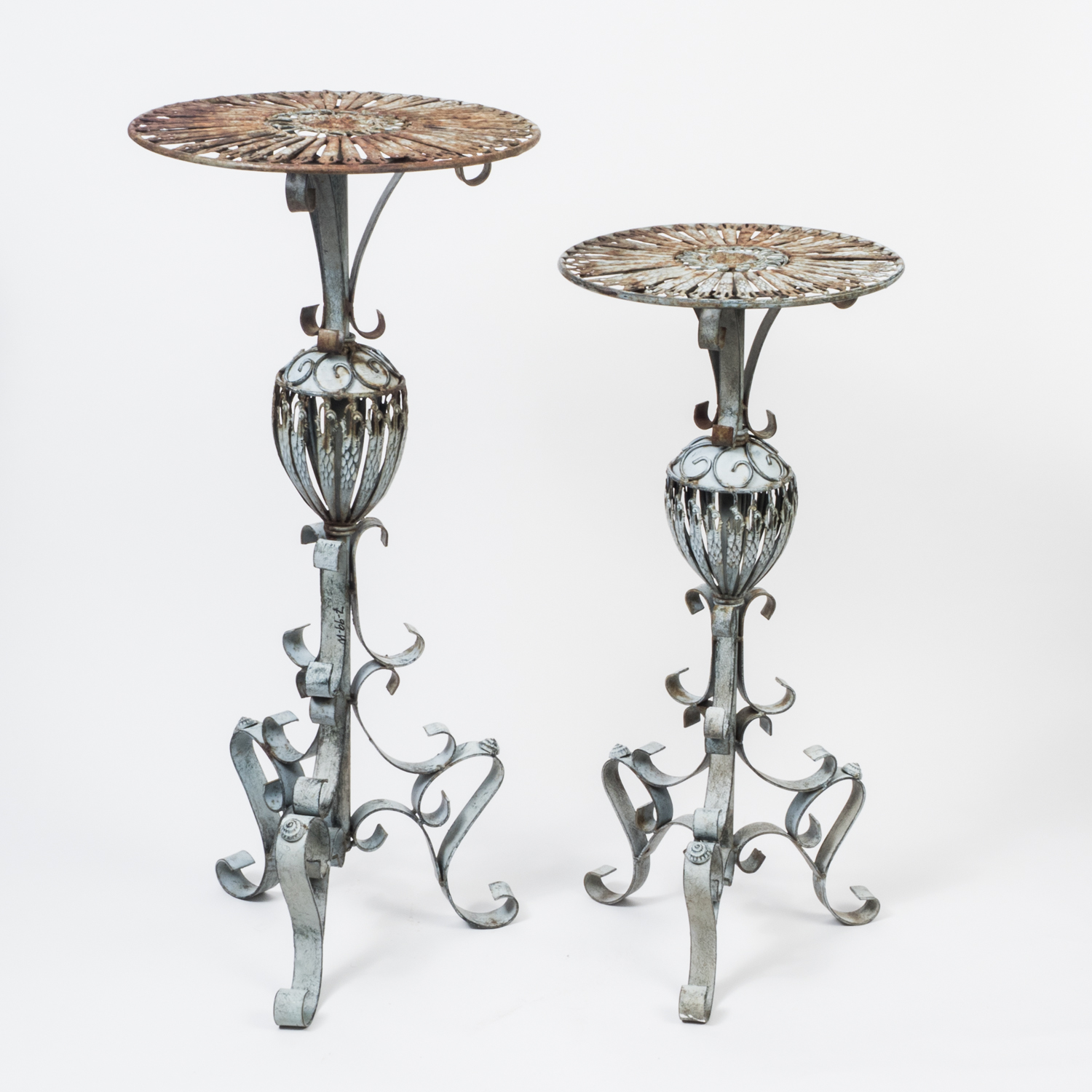Pair of Vintage Metal Plant Stands EBTH