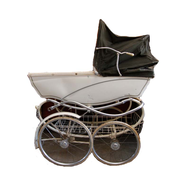 vintage silver cross baby carriage