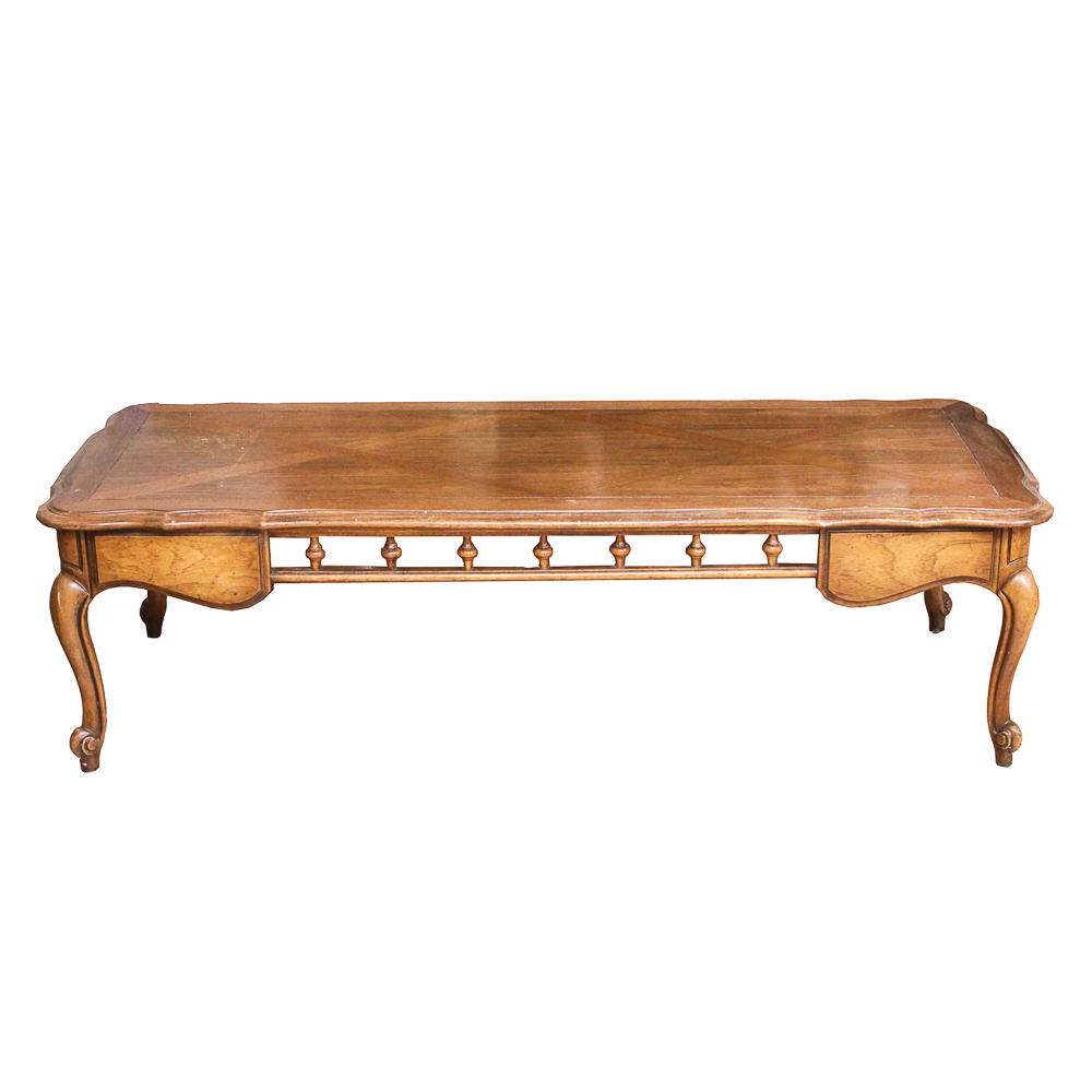 Vintage French Provincial Style Walnut Coffee Table EBTH