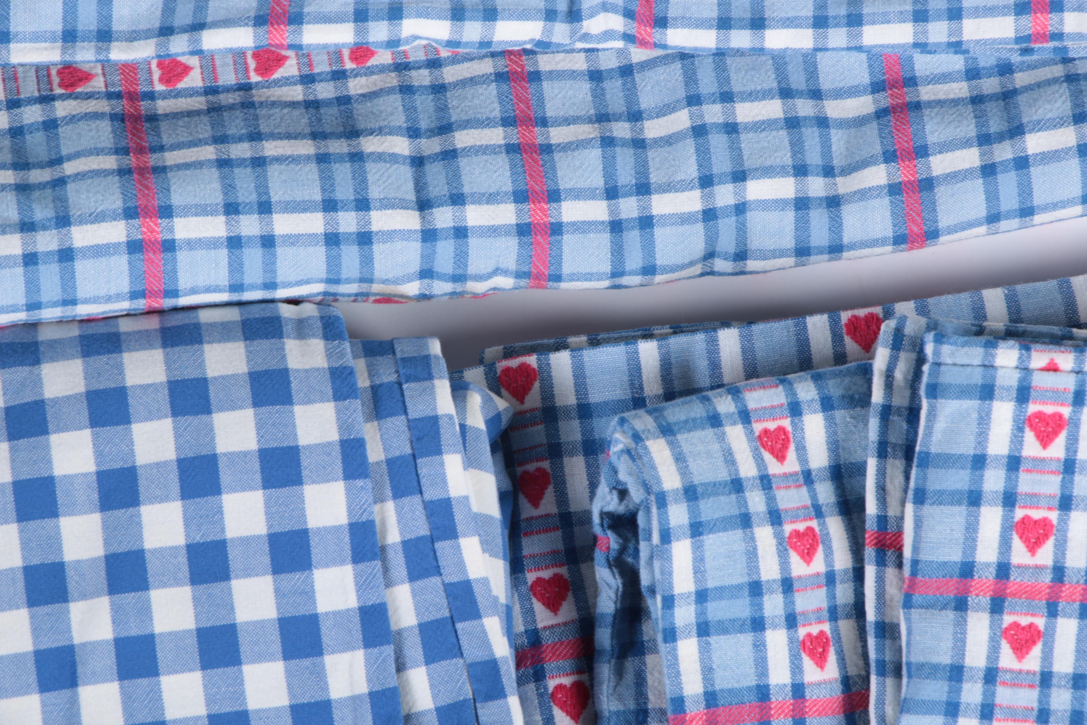 Blue Gingham Bedding EBTH