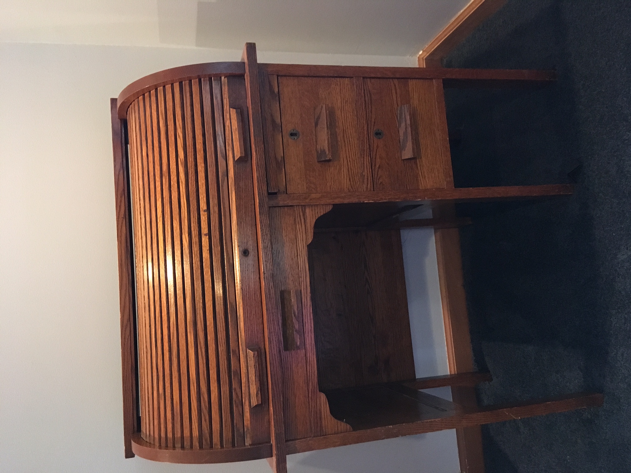 Vintage Child's RollTop Desk and Chair EBTH