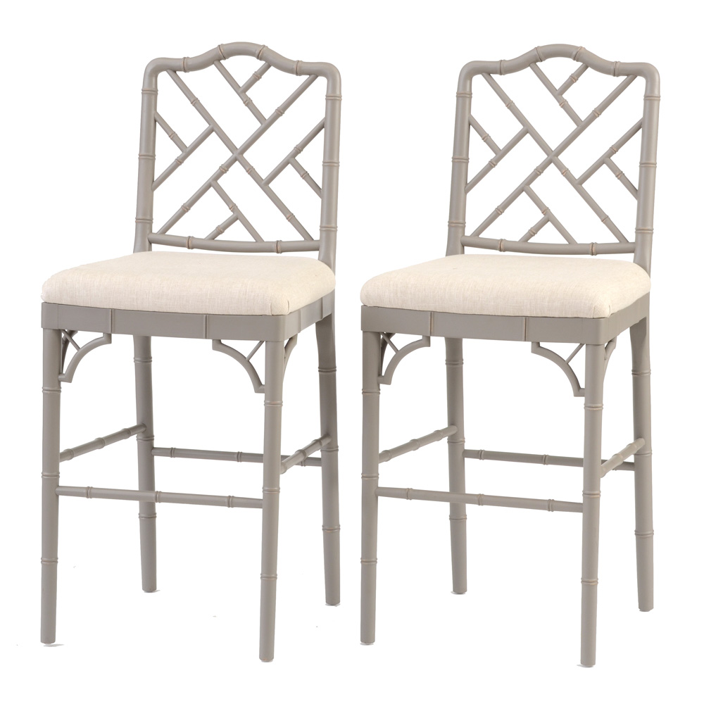 Ballard Designs Chinese Chippendale Style "Dayna" Bar Stools EBTH