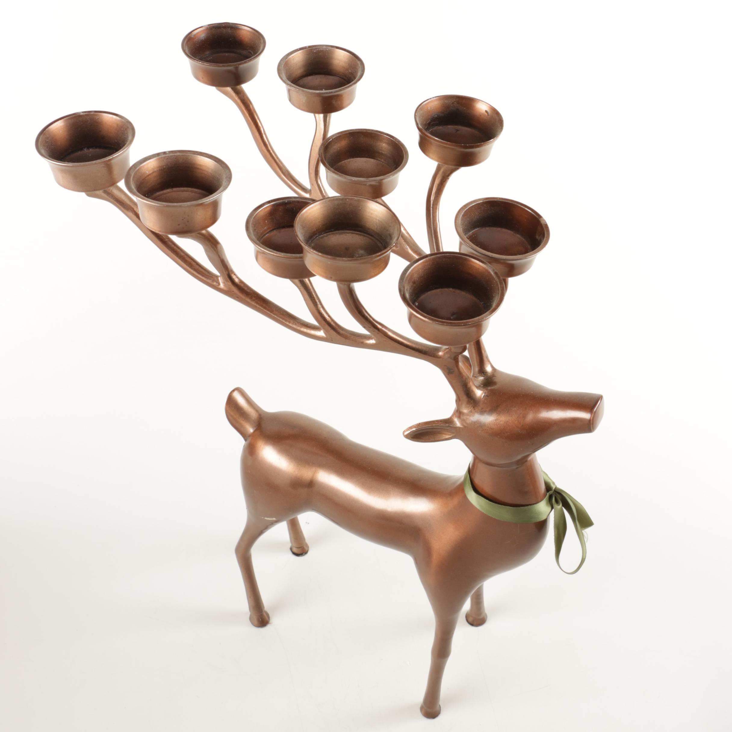 Metal Reindeer Candle Holders EBTH