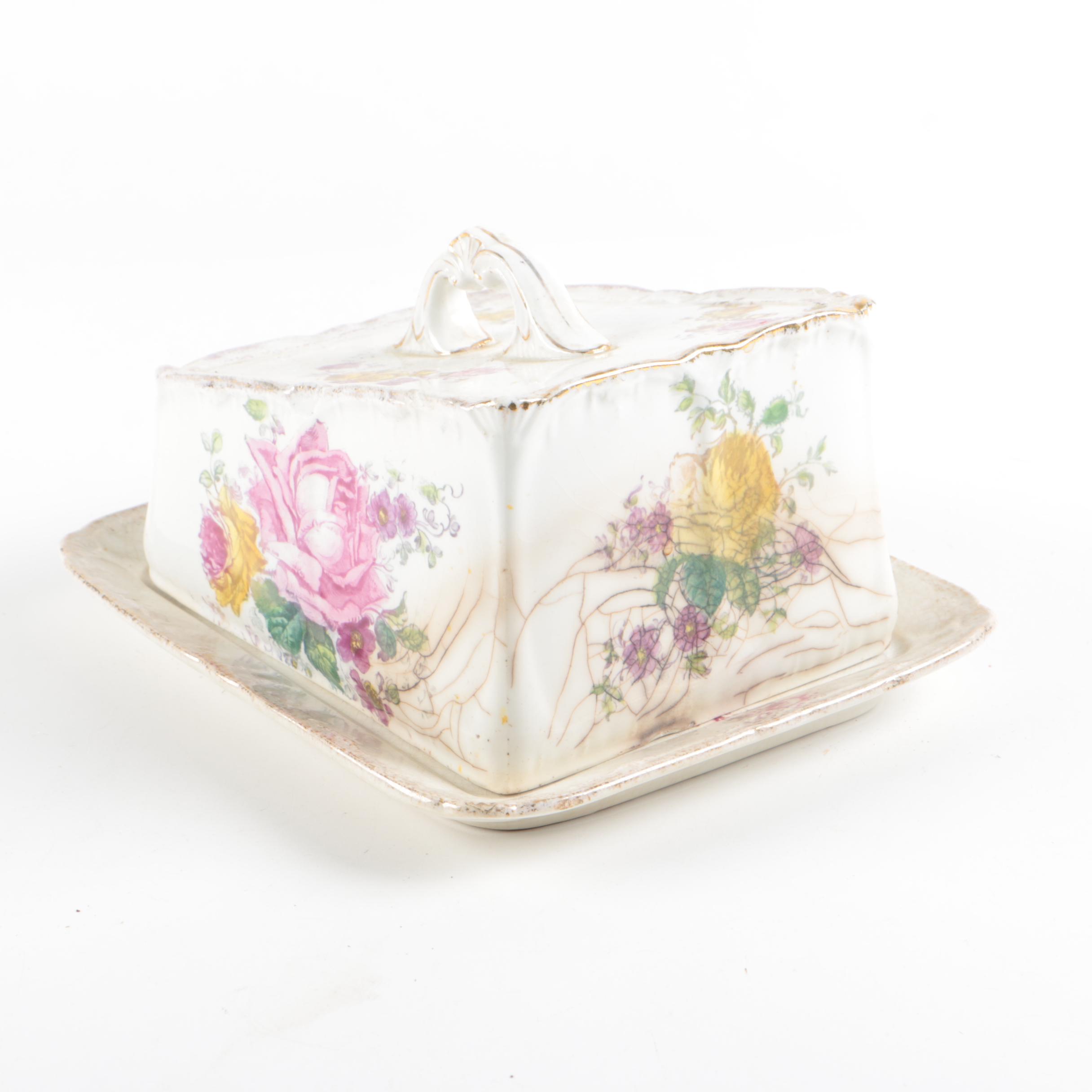 Franz Anton Mehlem Porcelain Cheese Dish EBTH