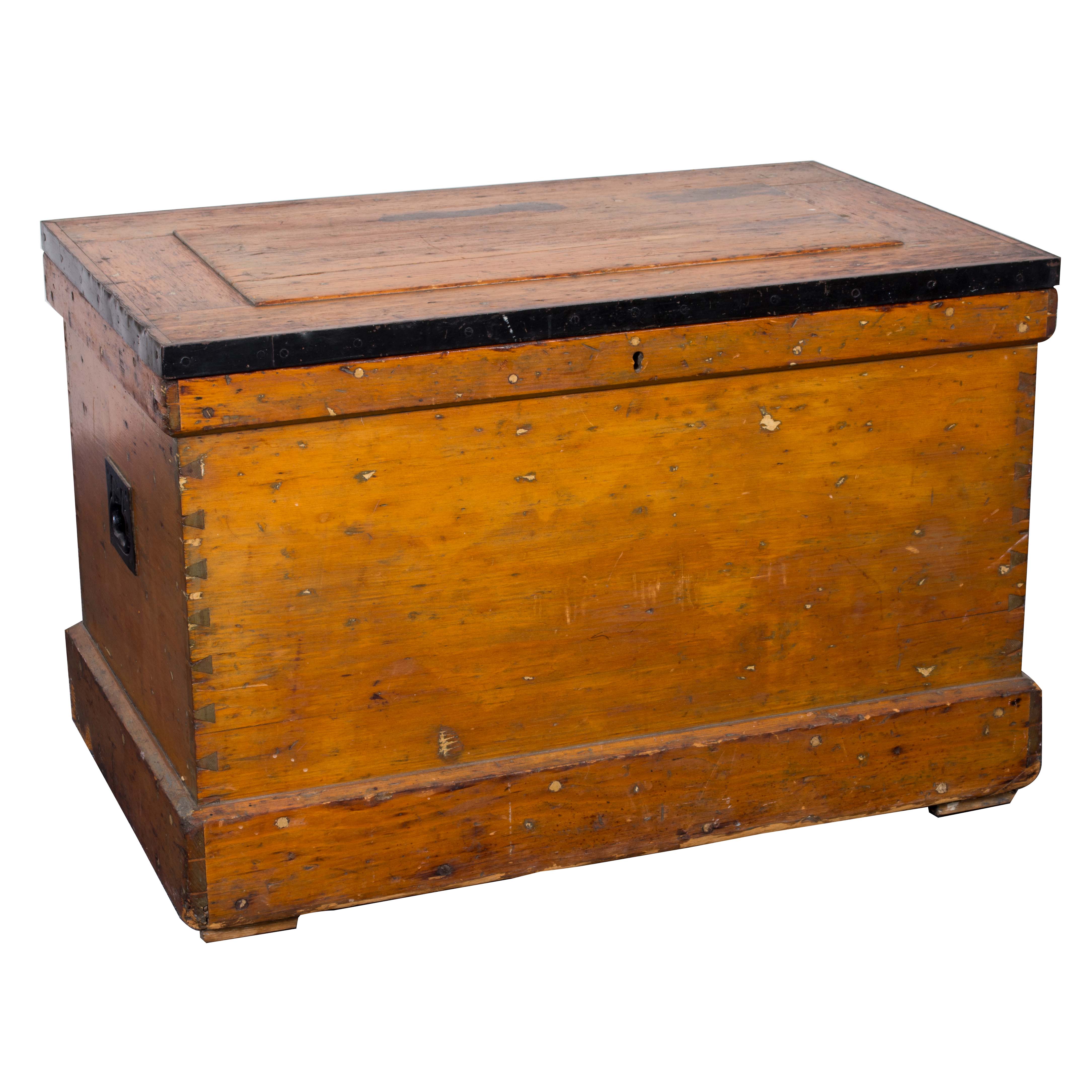 Antique Pine and Curly Maple Tool Chest EBTH