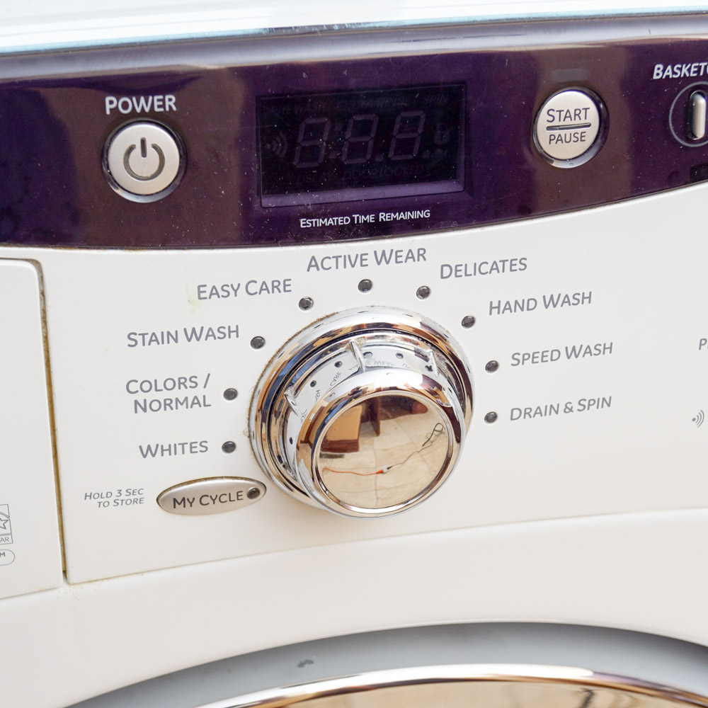 GE High Efficiency Washer and Dryer Set EBTH