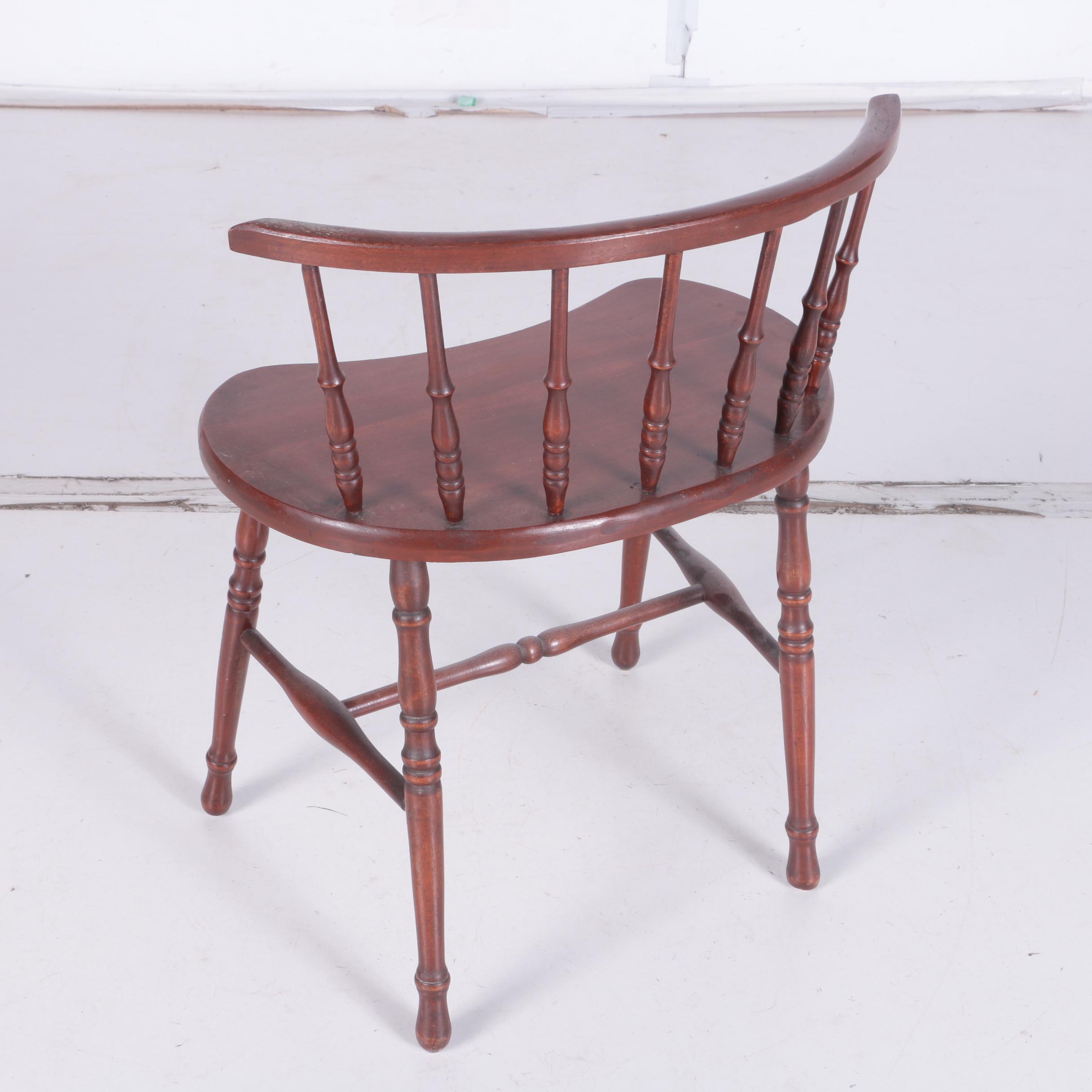 Vintage KidneyShaped Wooden Chair EBTH