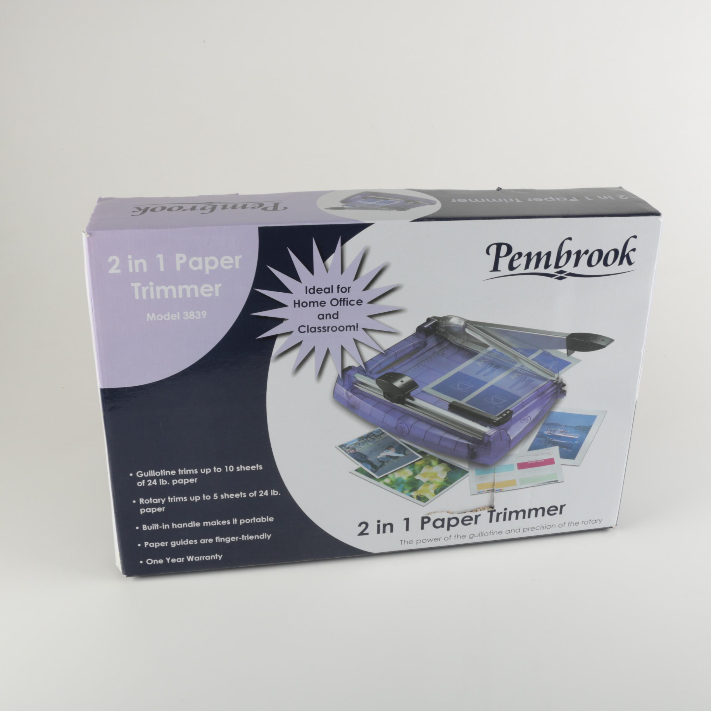 Pembrook 2 In 1 Paper Trimmer BRAND NEW.