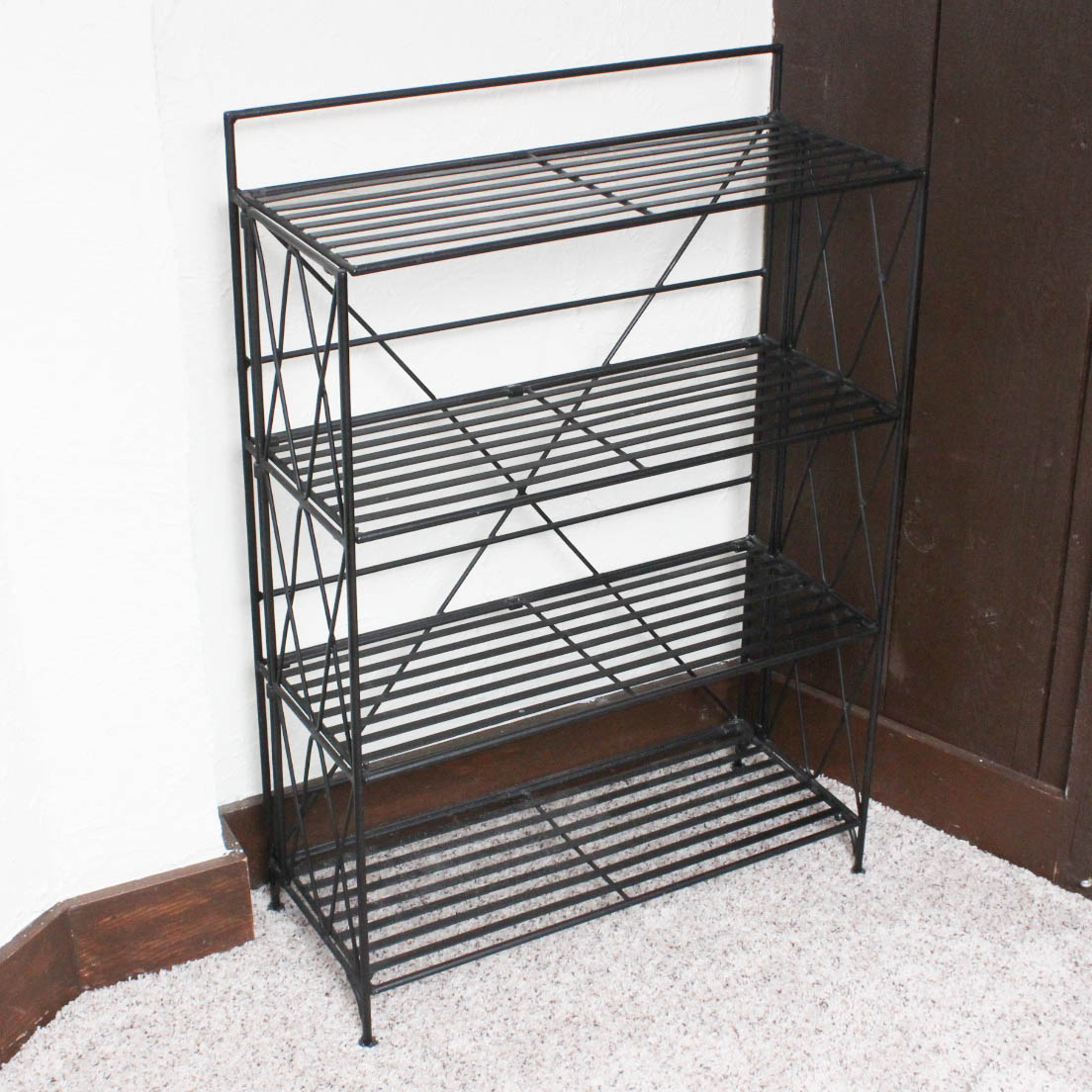 Wrought Iron Folding Bookshelf EBTH