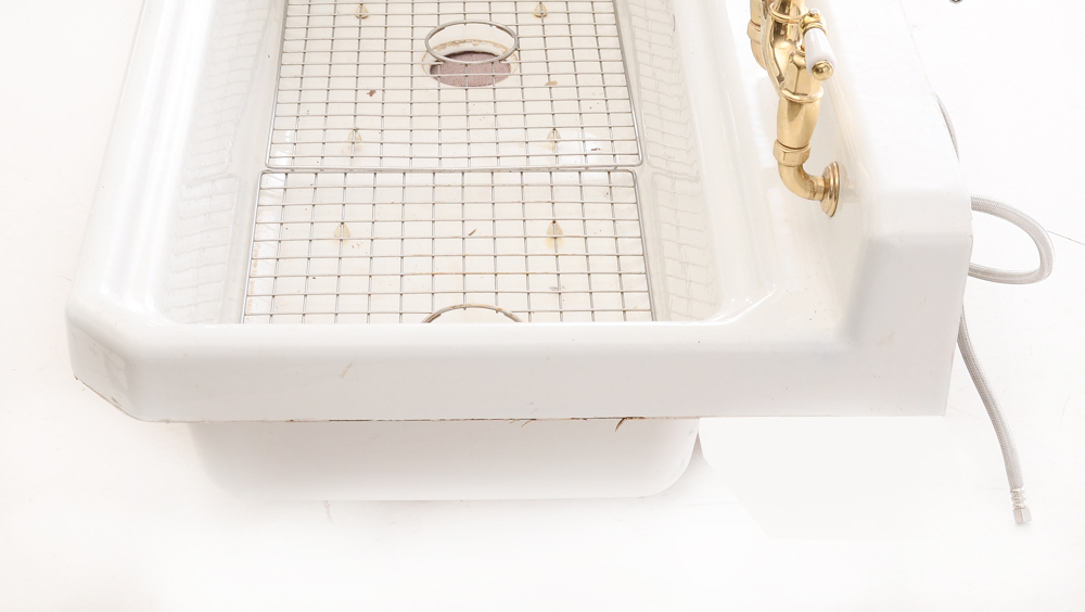 Enameled Cast Iron Farmhouse Style Utility Sink EBTH