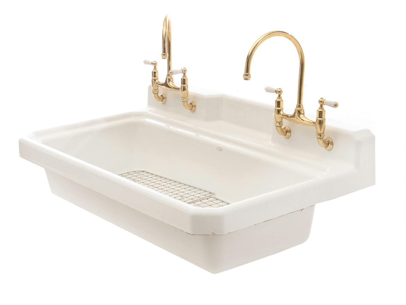 enameled cast iron kitchen sink with drain board