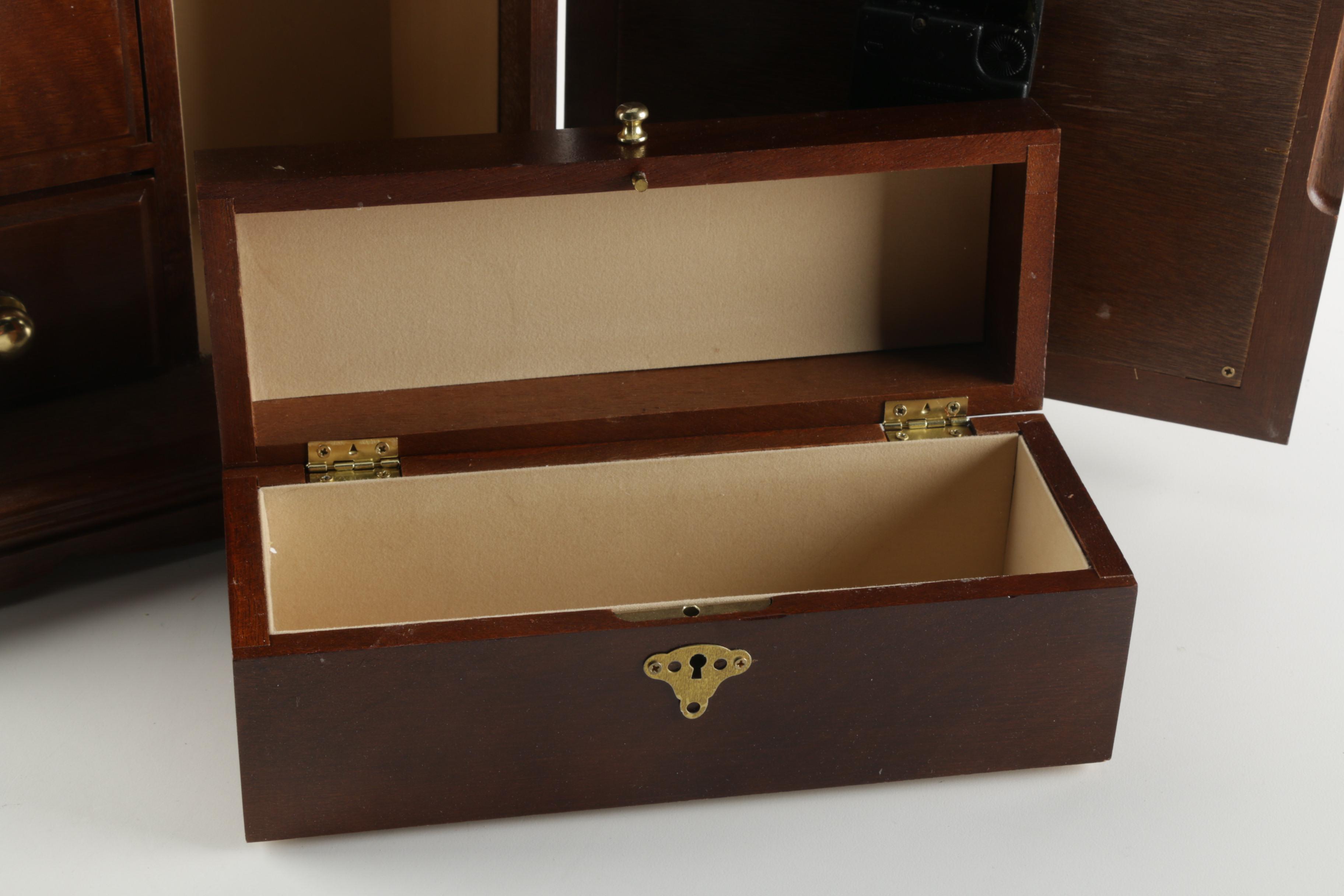 Carriage Style Mantel Clock Jewelry Box EBTH