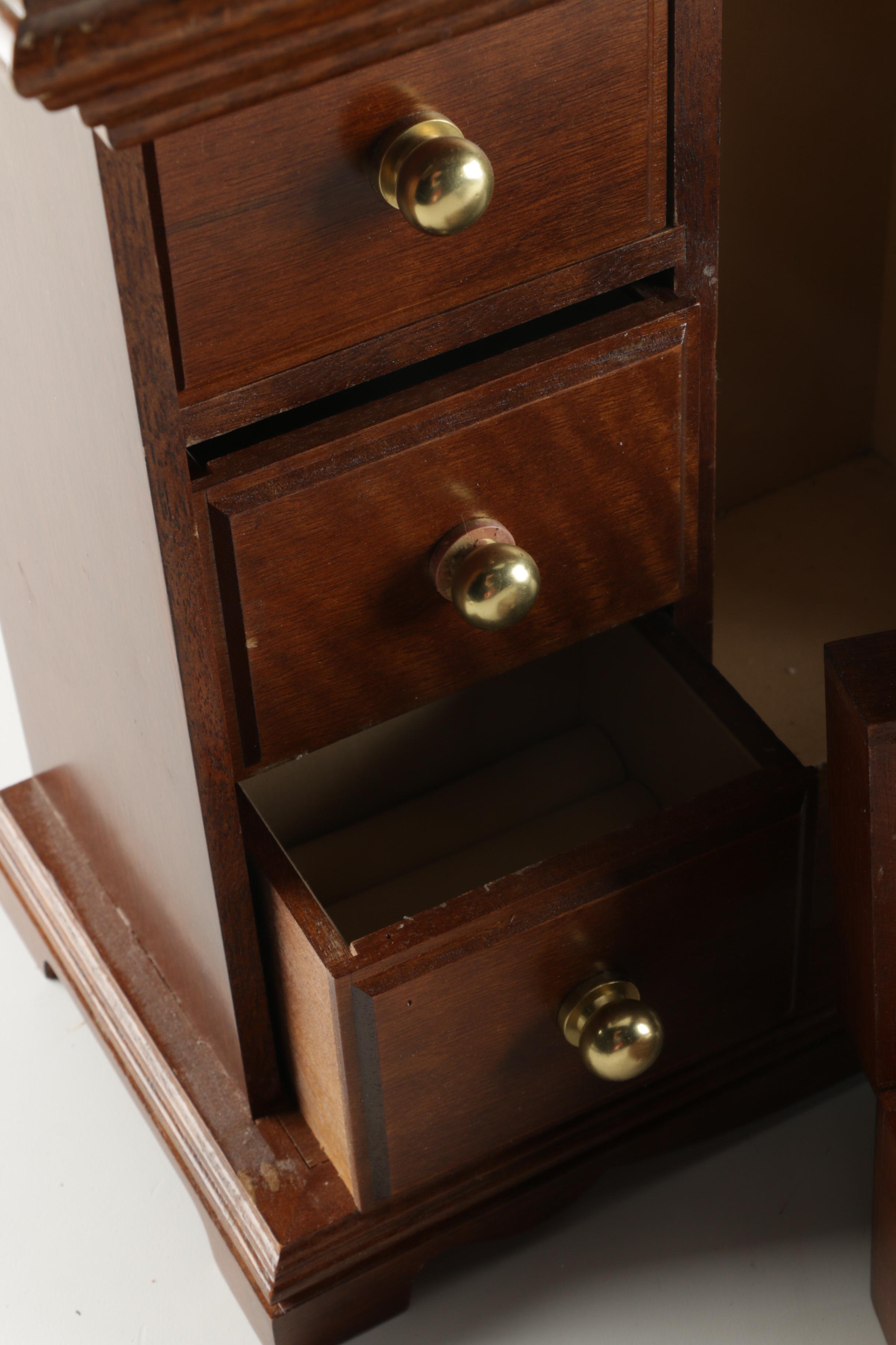 Carriage Style Mantel Clock Jewelry Box EBTH