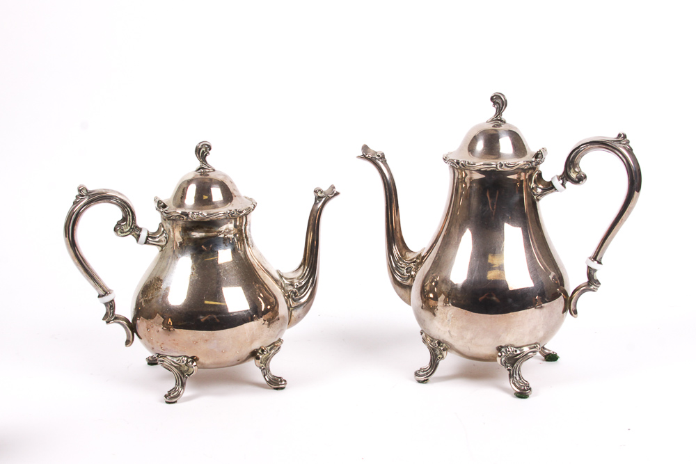 Vintage Leonard Silver Plate Coffee and Tea Service EBTH