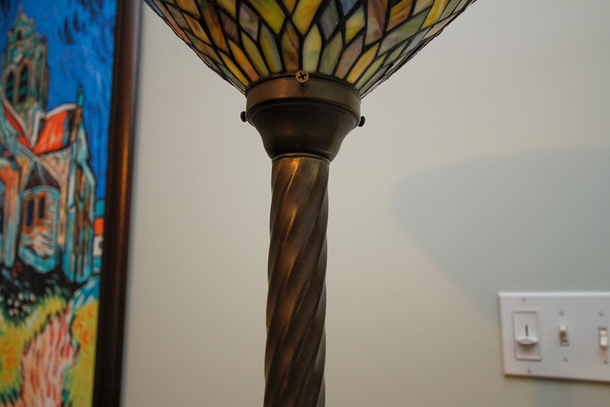 Torchiere Stained Glass Floor Lamp EBTH
