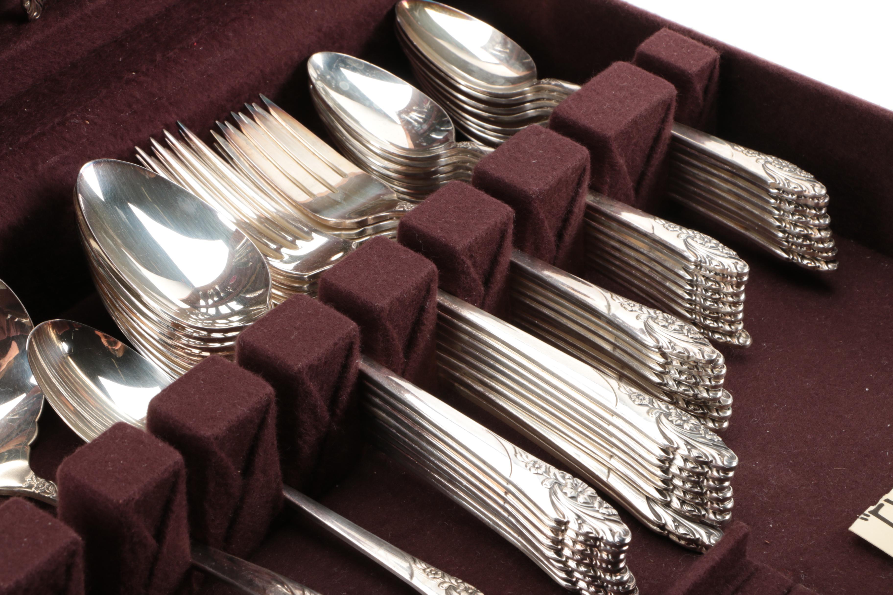 Vintage "Evening Star" SilverPlated Flatware Set EBTH