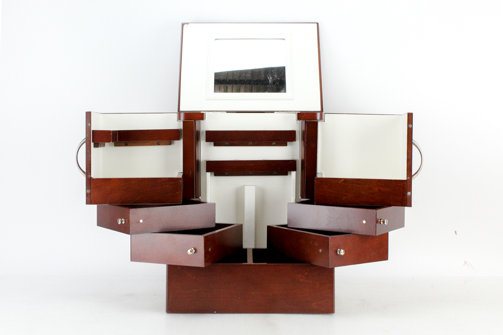 Lori Greiner Contemporary Style Wood Jewelry Box EBTH