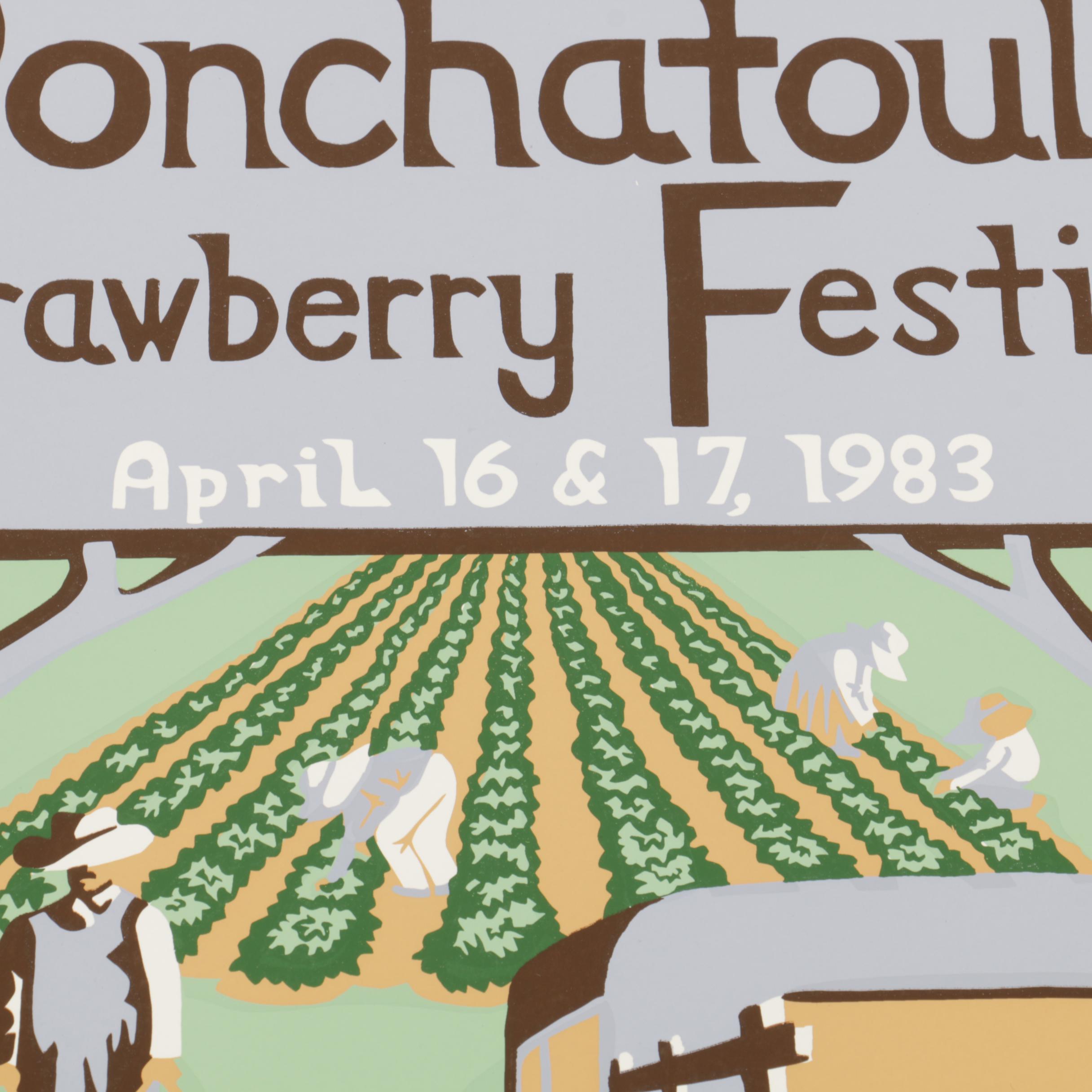 Limited Edition Ponchatoula Strawberry Festival Posters From 1983 and