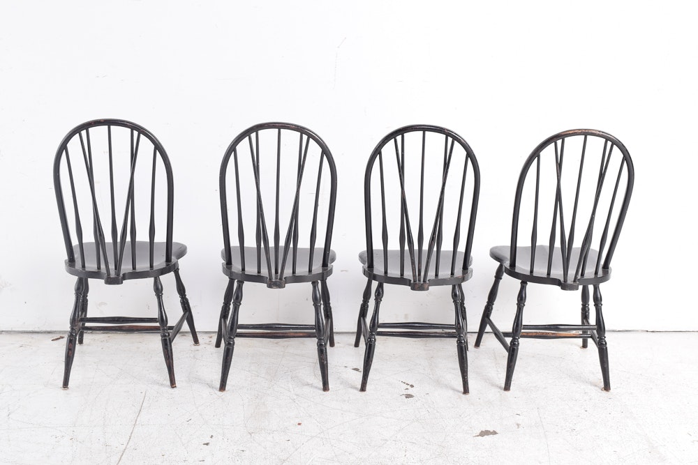 Black Windsor Style Dining Chairs EBTH