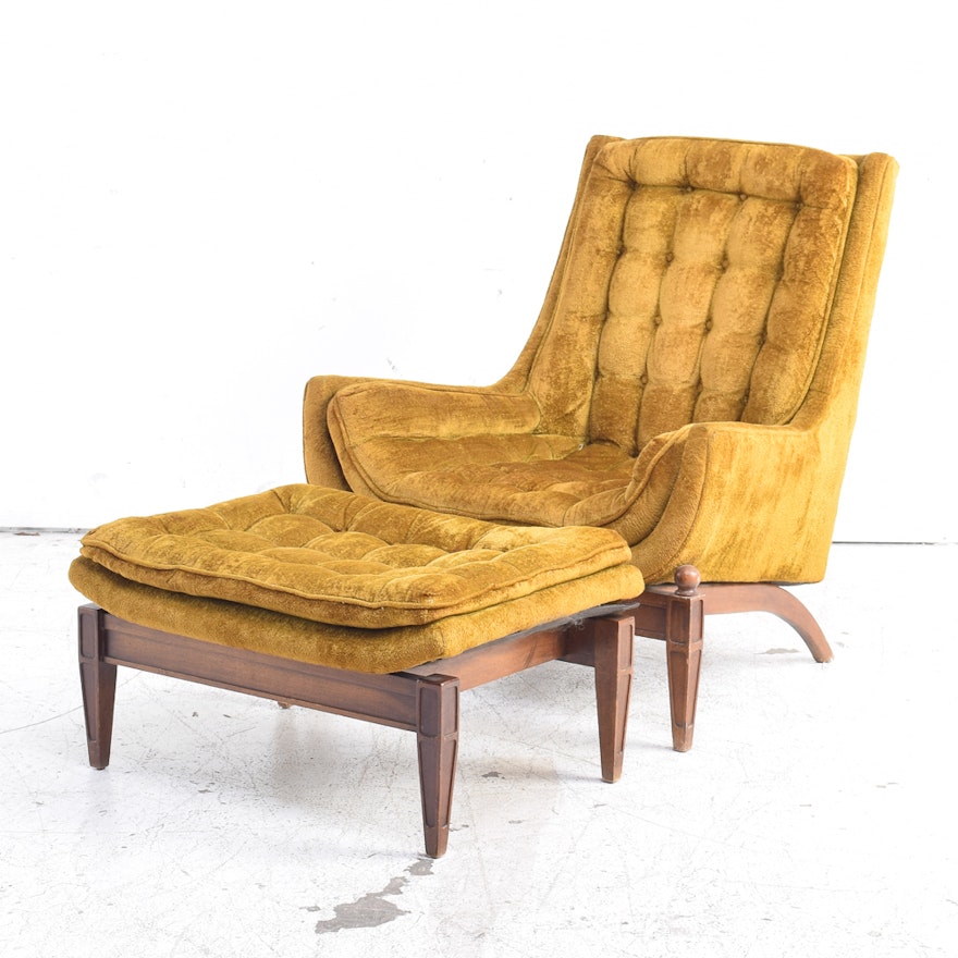 Mid Century Modern Club Chair with Ottoman by Sam Moore | EBTH