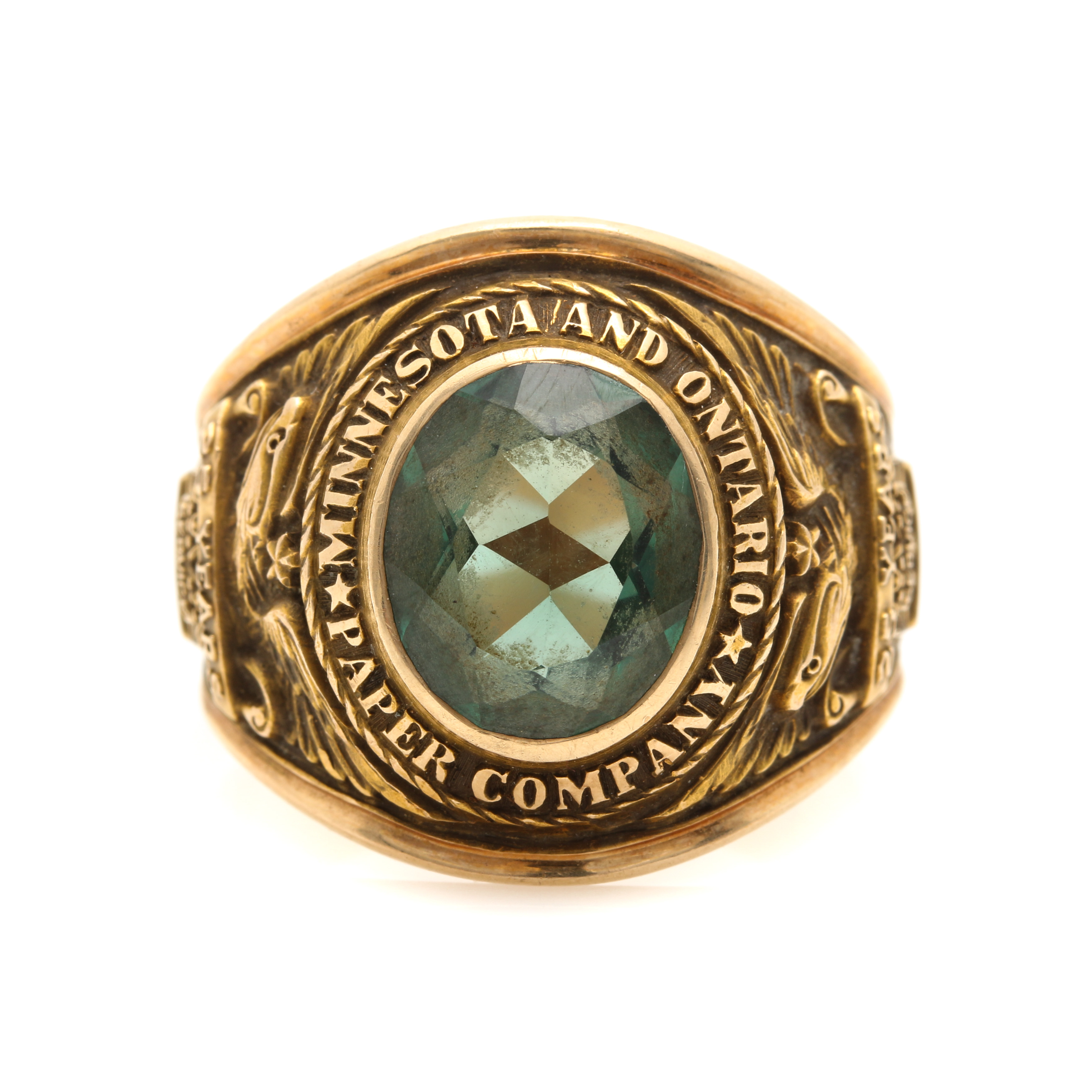 Jostens 10K Yellow Gold Spinel Service Award Ring EBTH