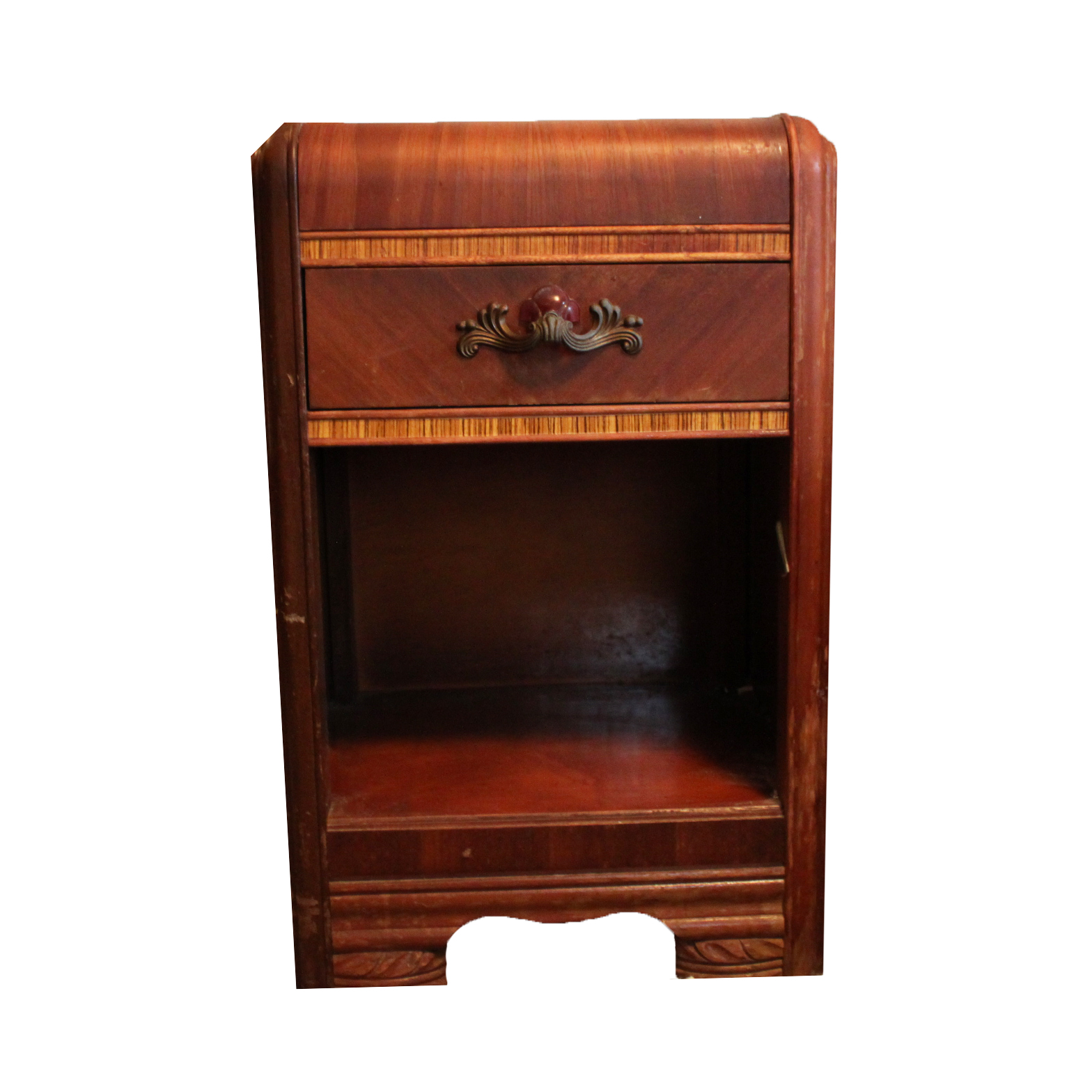 Vintage Art Deco Waterfall Nightstand EBTH