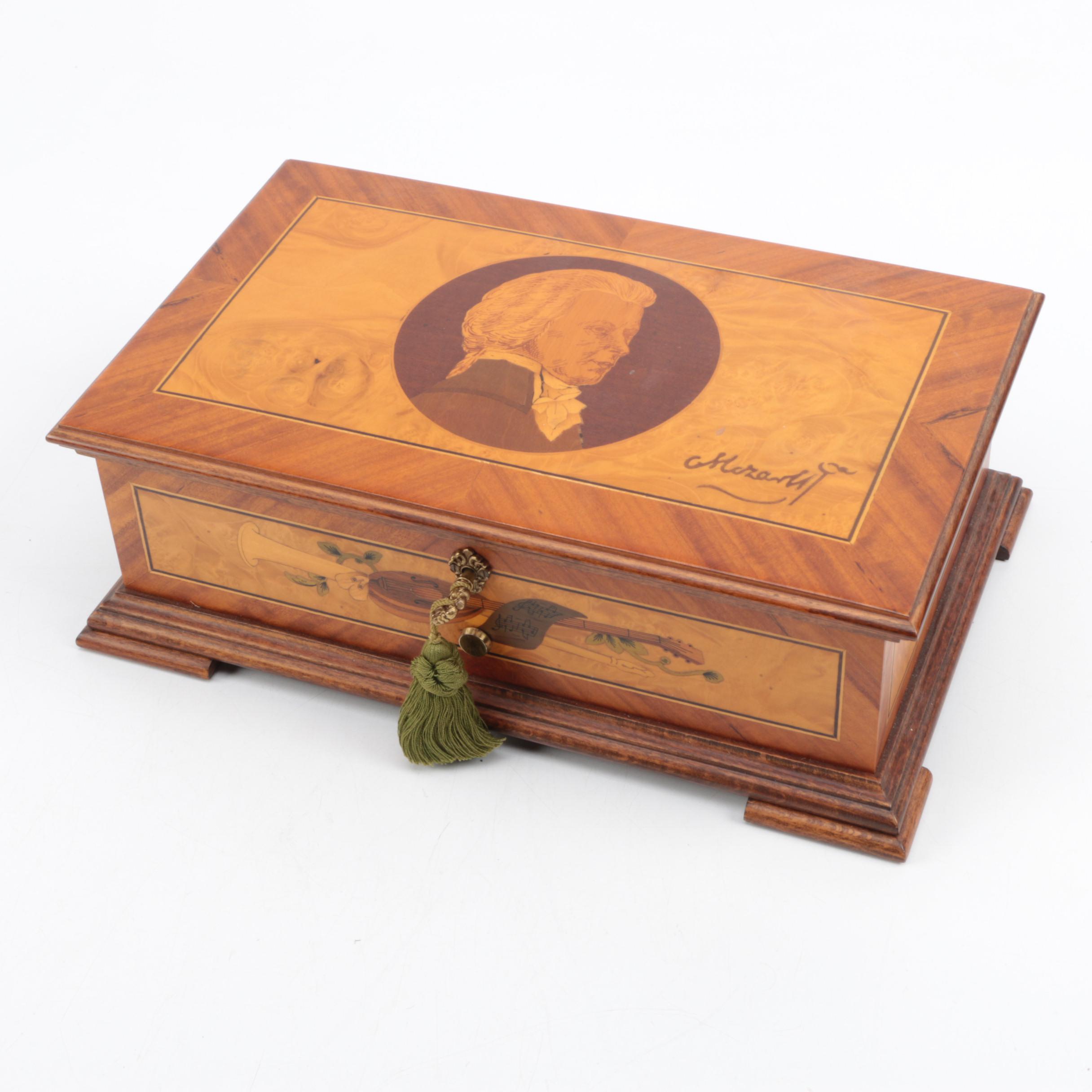 Mozart Wooden Music Box by Reuge EBTH