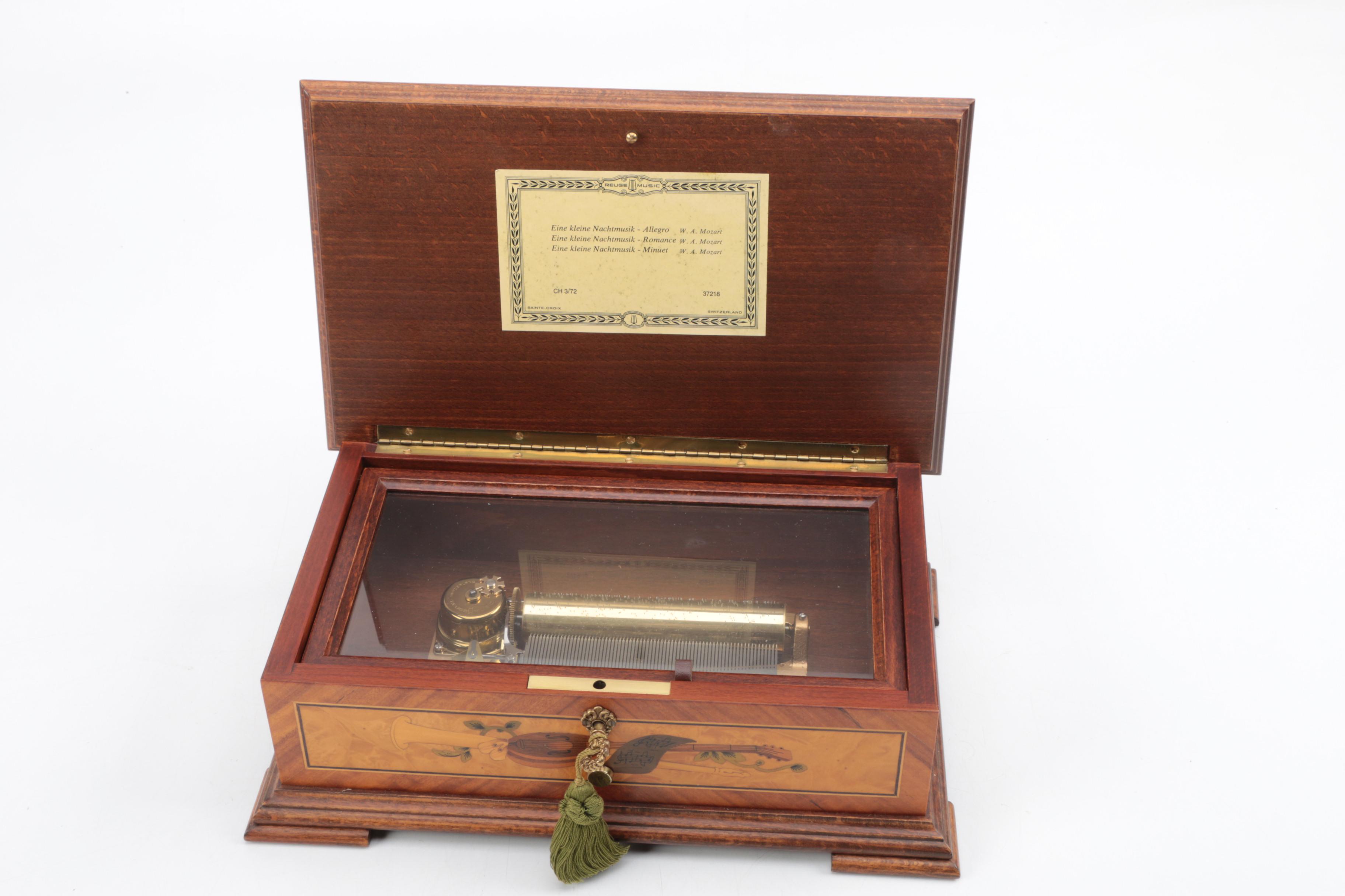 Mozart Wooden Music Box by Reuge EBTH