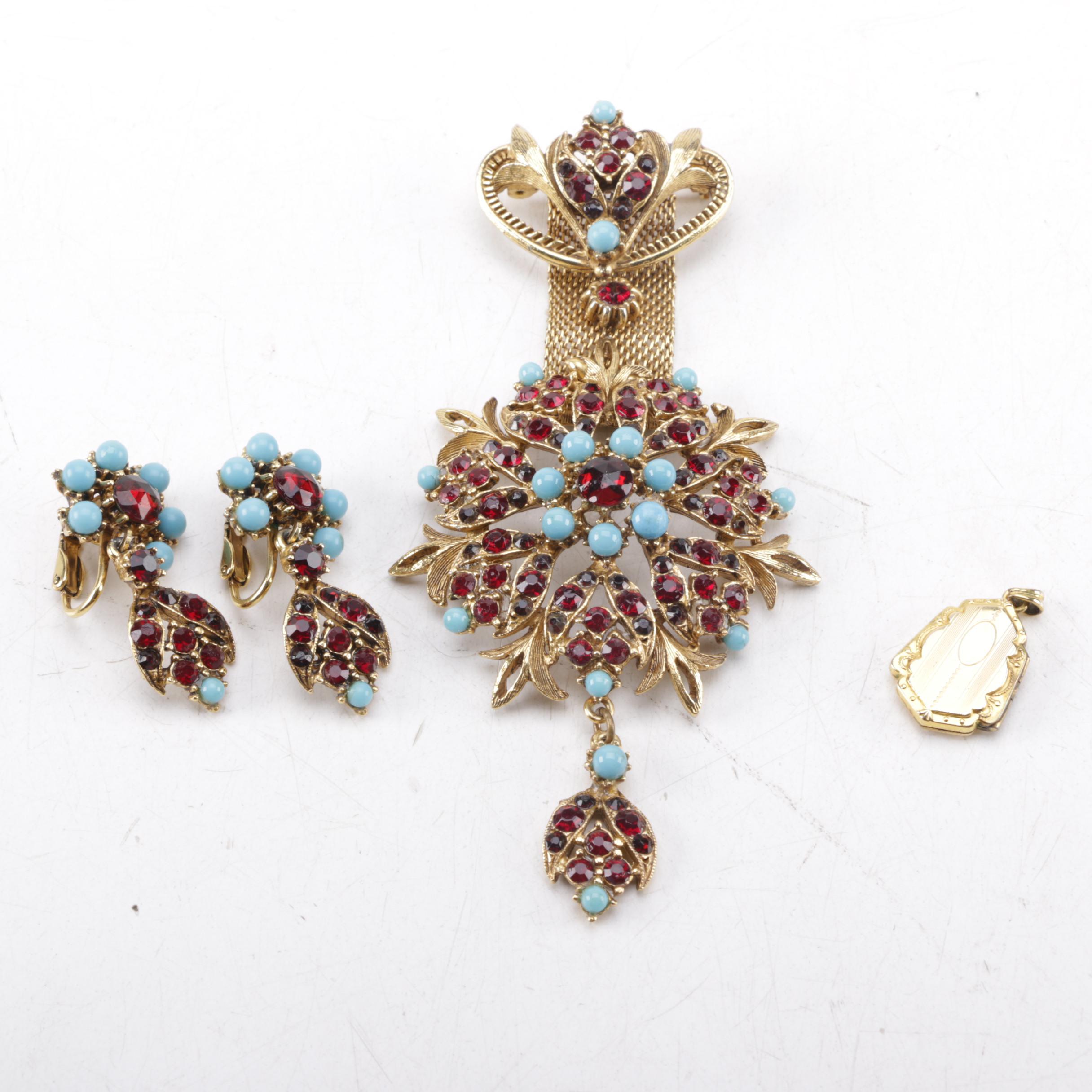 Florenza Demi Parure With Assorted Costume Jewelry EBTH