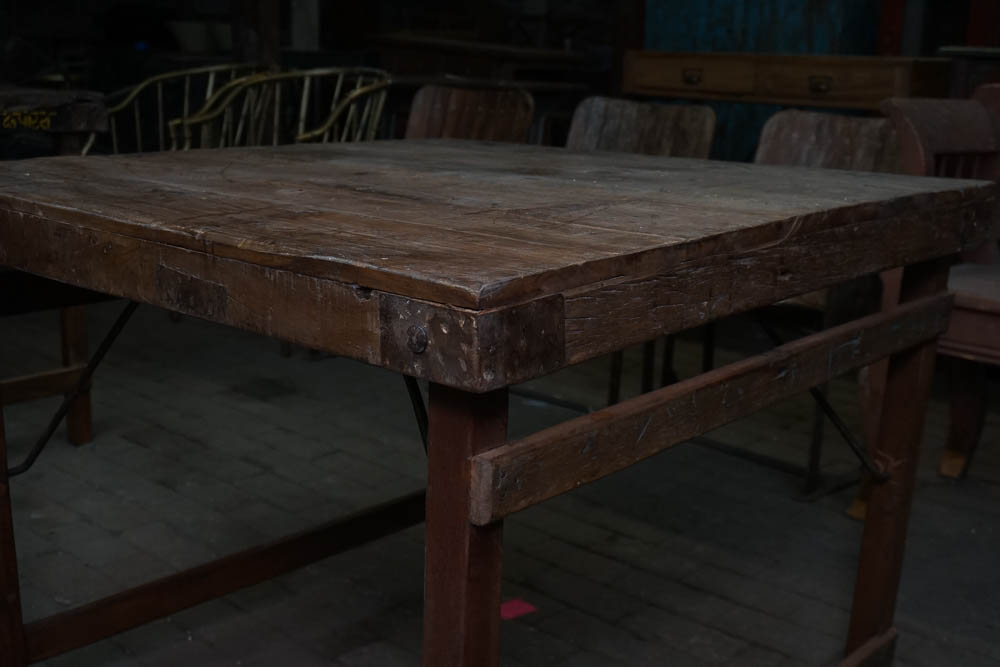 Reclaimed Wood Work Table EBTH