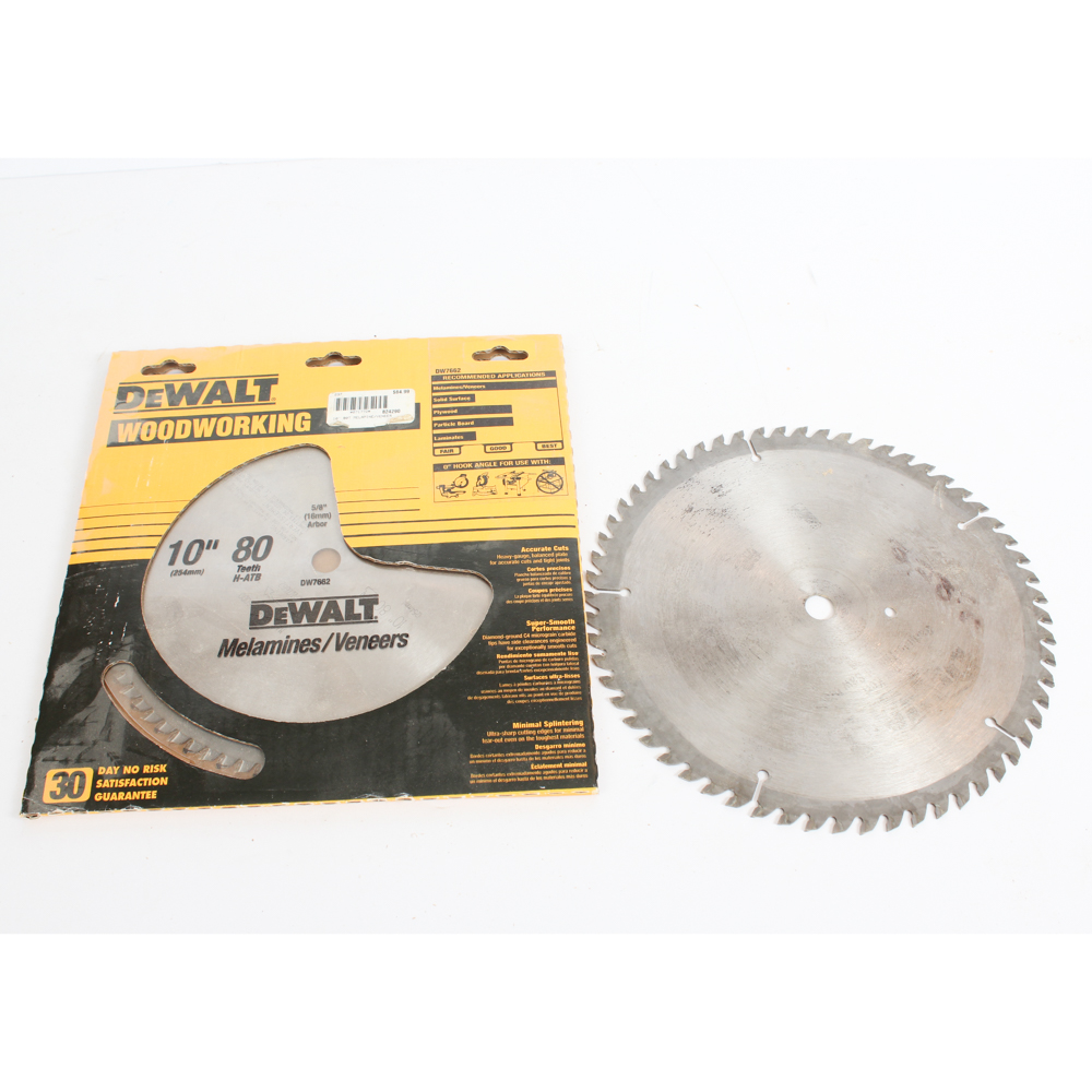 Dewalt 80 Tooth And 60 Tooth Ten Inch Saw Blades