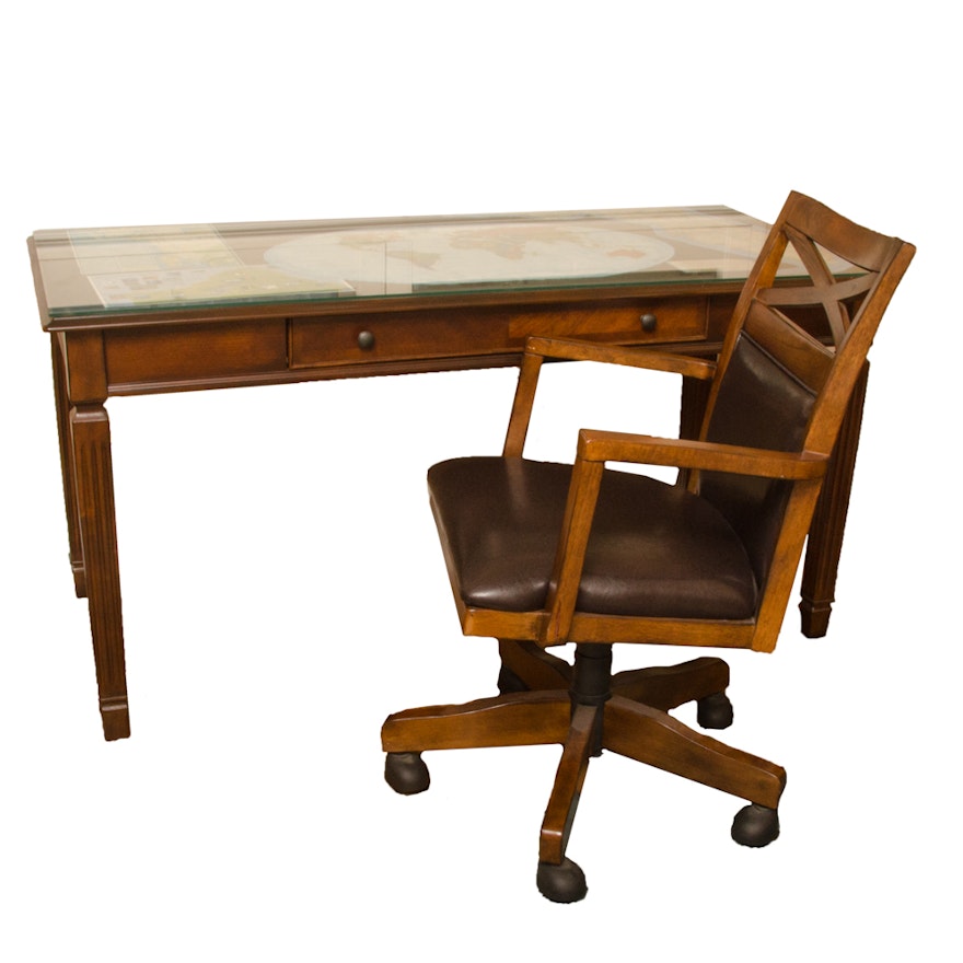 Hamlyn Desk With Rolling Chair By Ashley Furniture Ebth