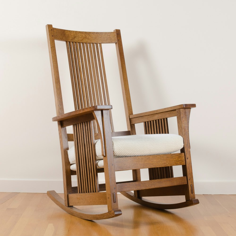 Mission Style "Spindle" Rocking Chair by Stickley  EBTH Mission Style "Spindle" Rocking Chair by Stickley  EBTH