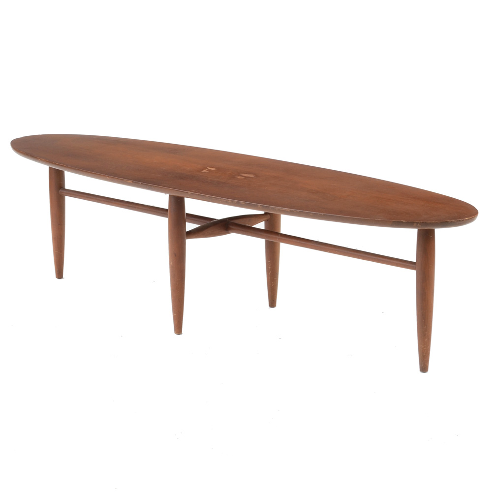 Mid Century Modern Surfboard Coffee Table by Mersman EBTH