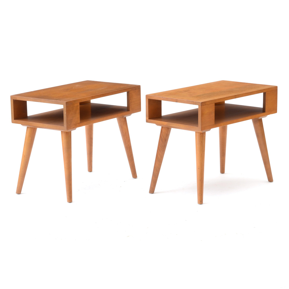 Mid Century Modern Birch Side Tables By Conant Ball Ebth