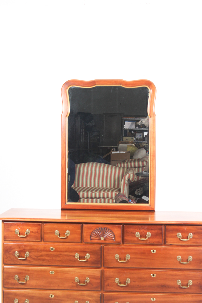 Centennial Cherry Wood Dresser With Mirror EBTH   IMG 0750 