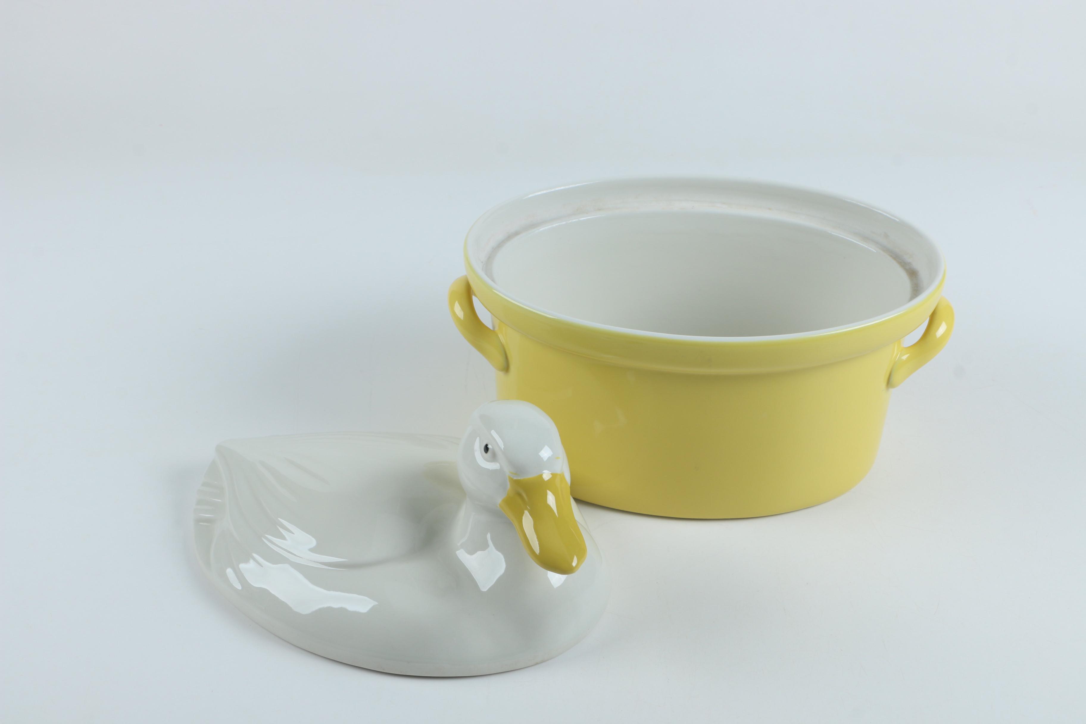 Duck Tureen, Turkey Basket, and Italian Ceramic Wall Decor EBTH