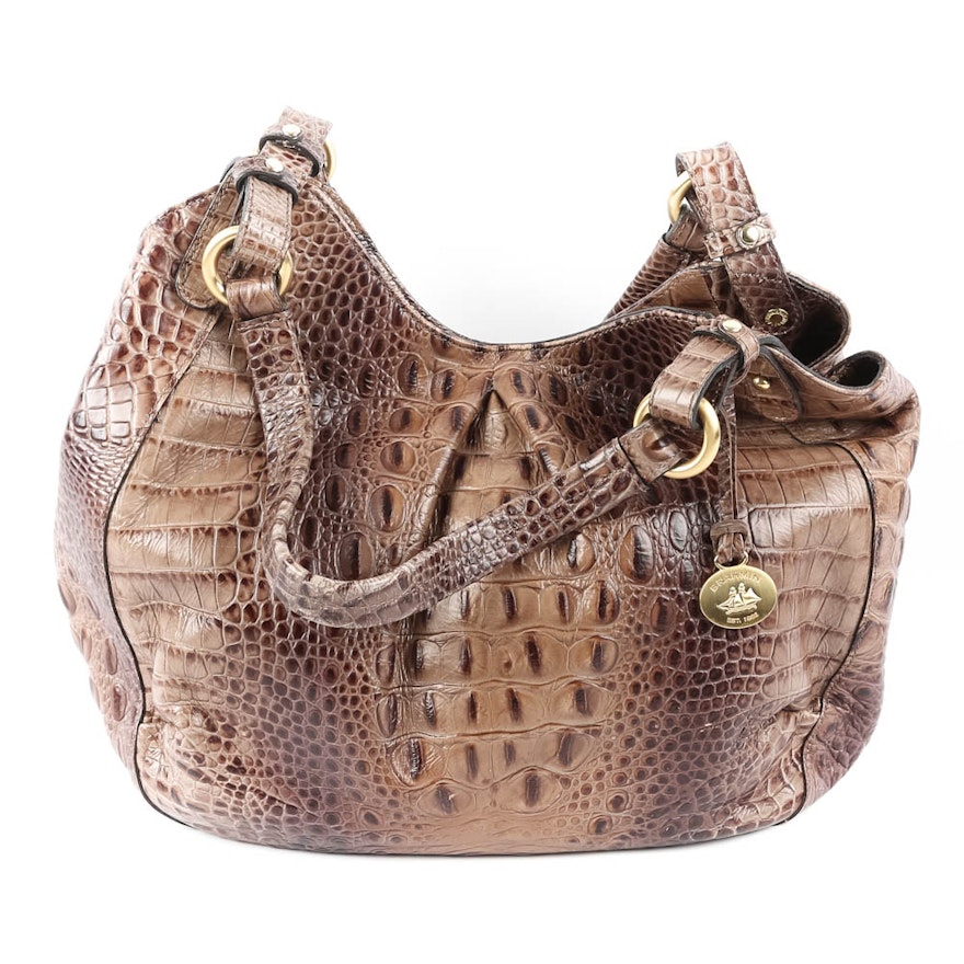 Brahmin Croc Embossed Leather Handbag | EBTH