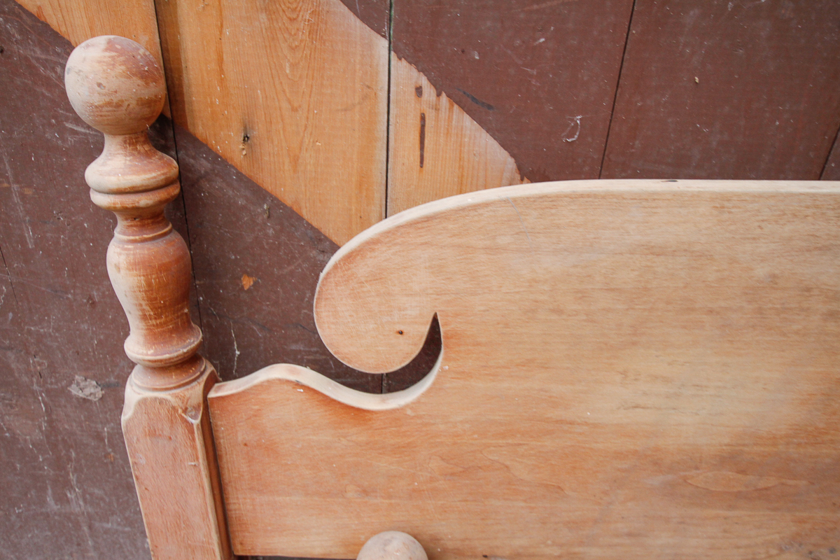 Vintage Wooden Twin Headboard and Footboard EBTH