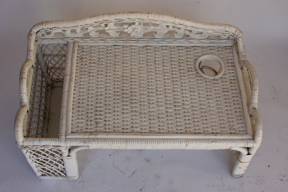 Vintage Rattan Bed Tray EBTH