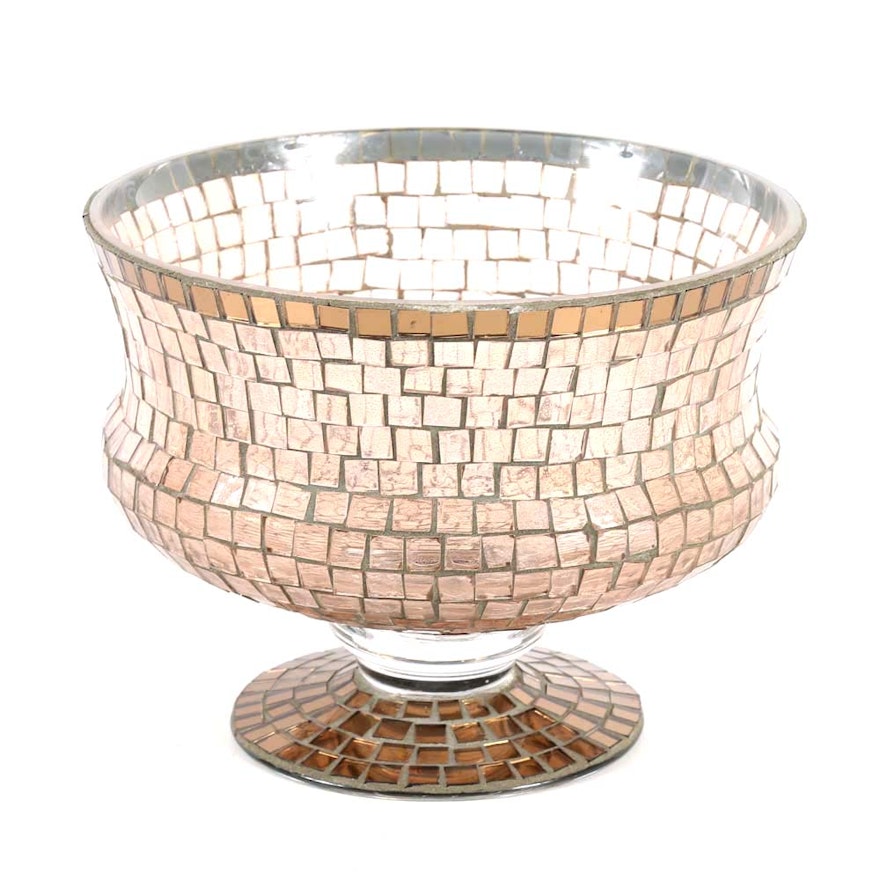 Ercole Large Decorative Mosaic Pedestal Bowl Ebth